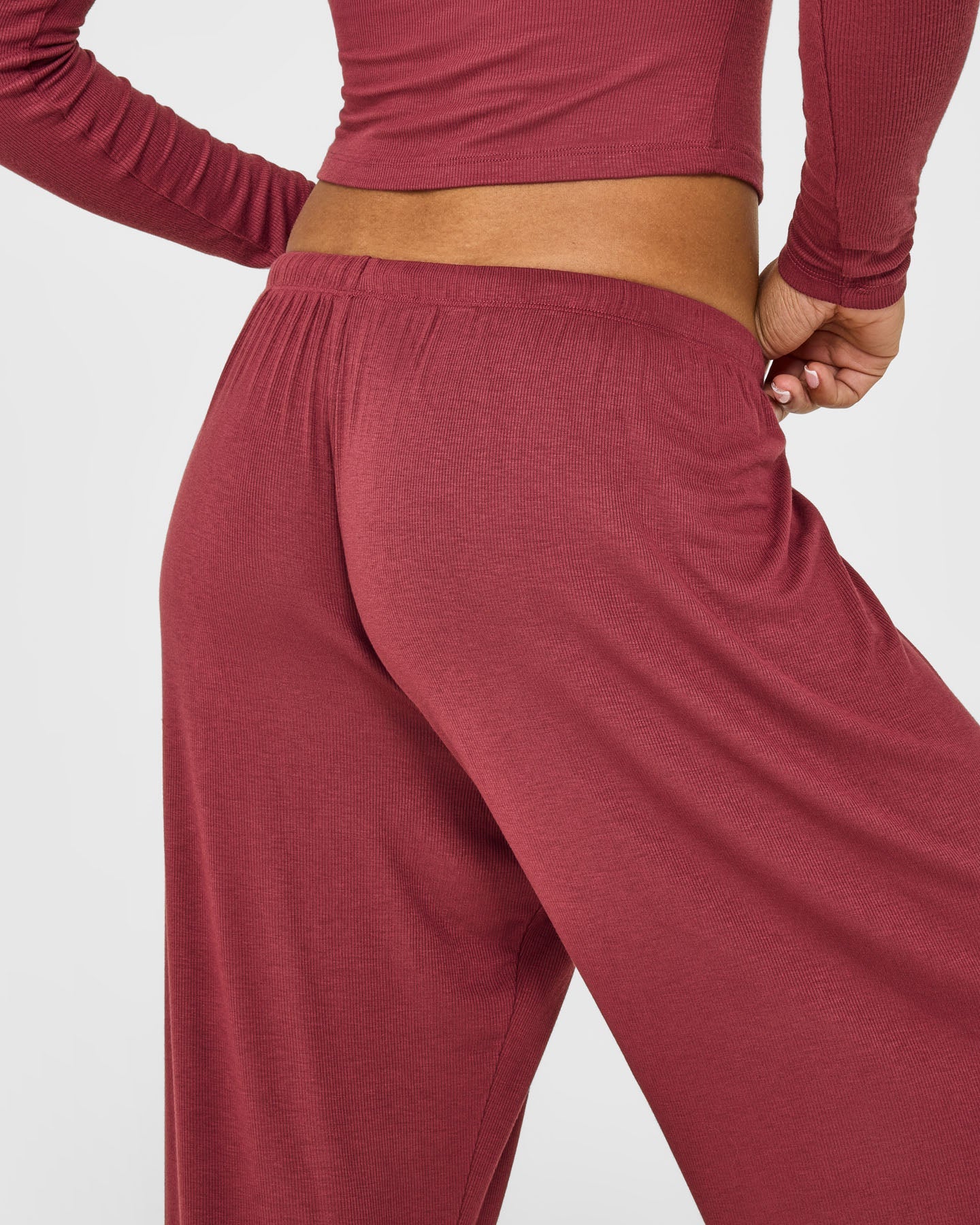 At Home Night Bottoms | Burnt Maroon Red - Image 5