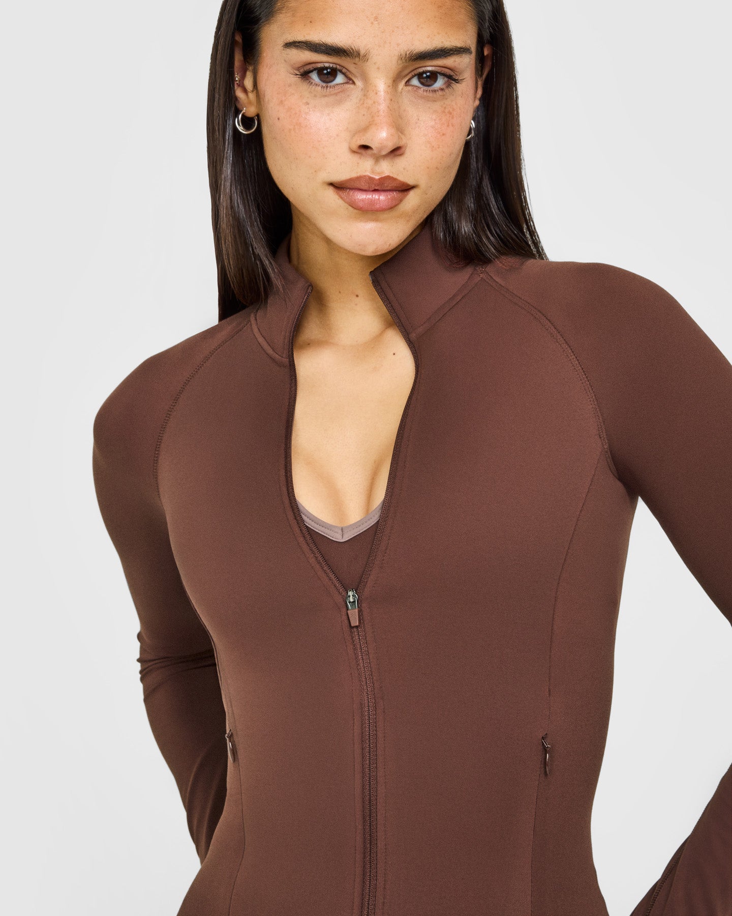 SoftMotion Jacket with White Logo | Espresso Brown - Image 4