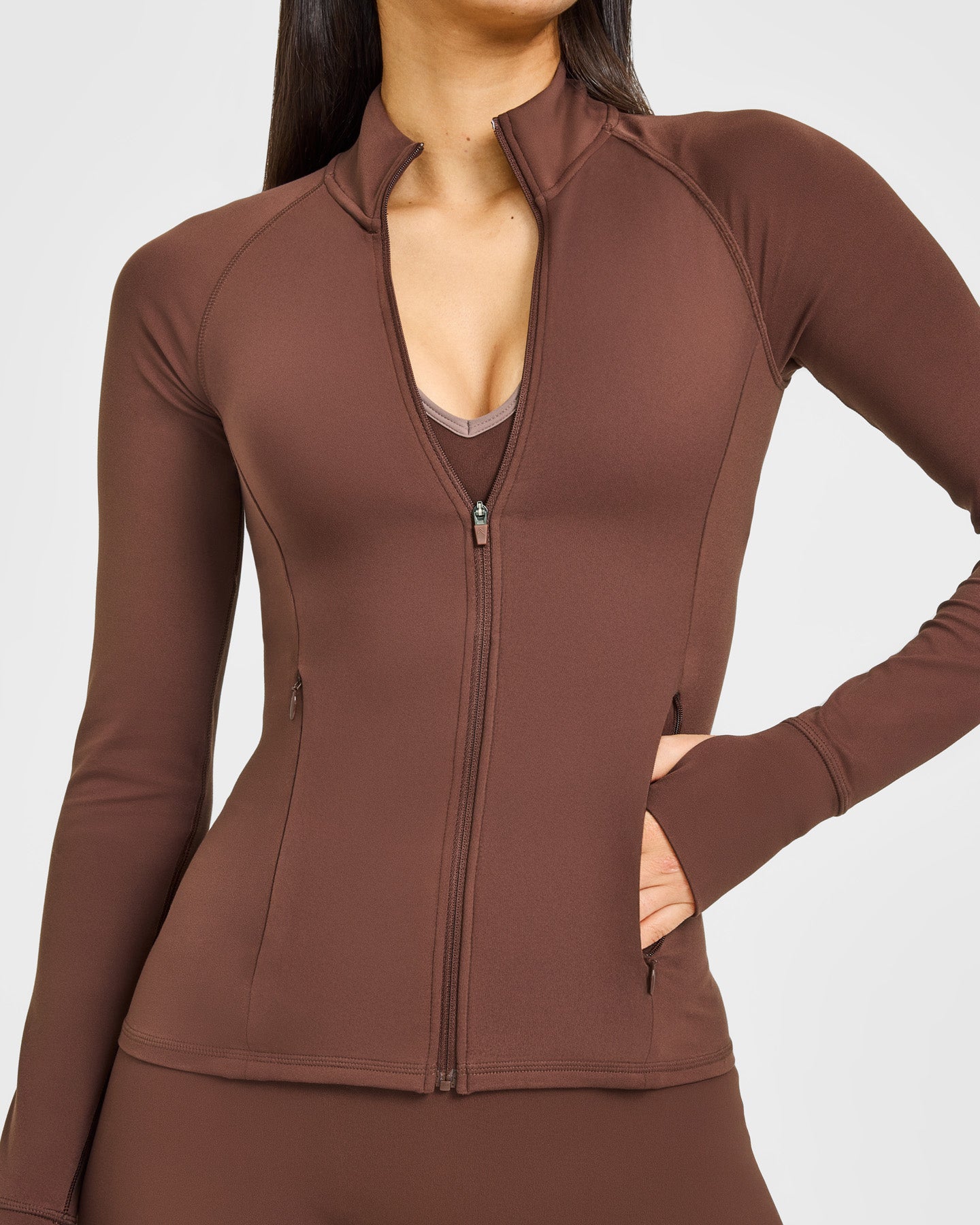 SoftMotion Jacket with White Logo | Espresso Brown - Image 5