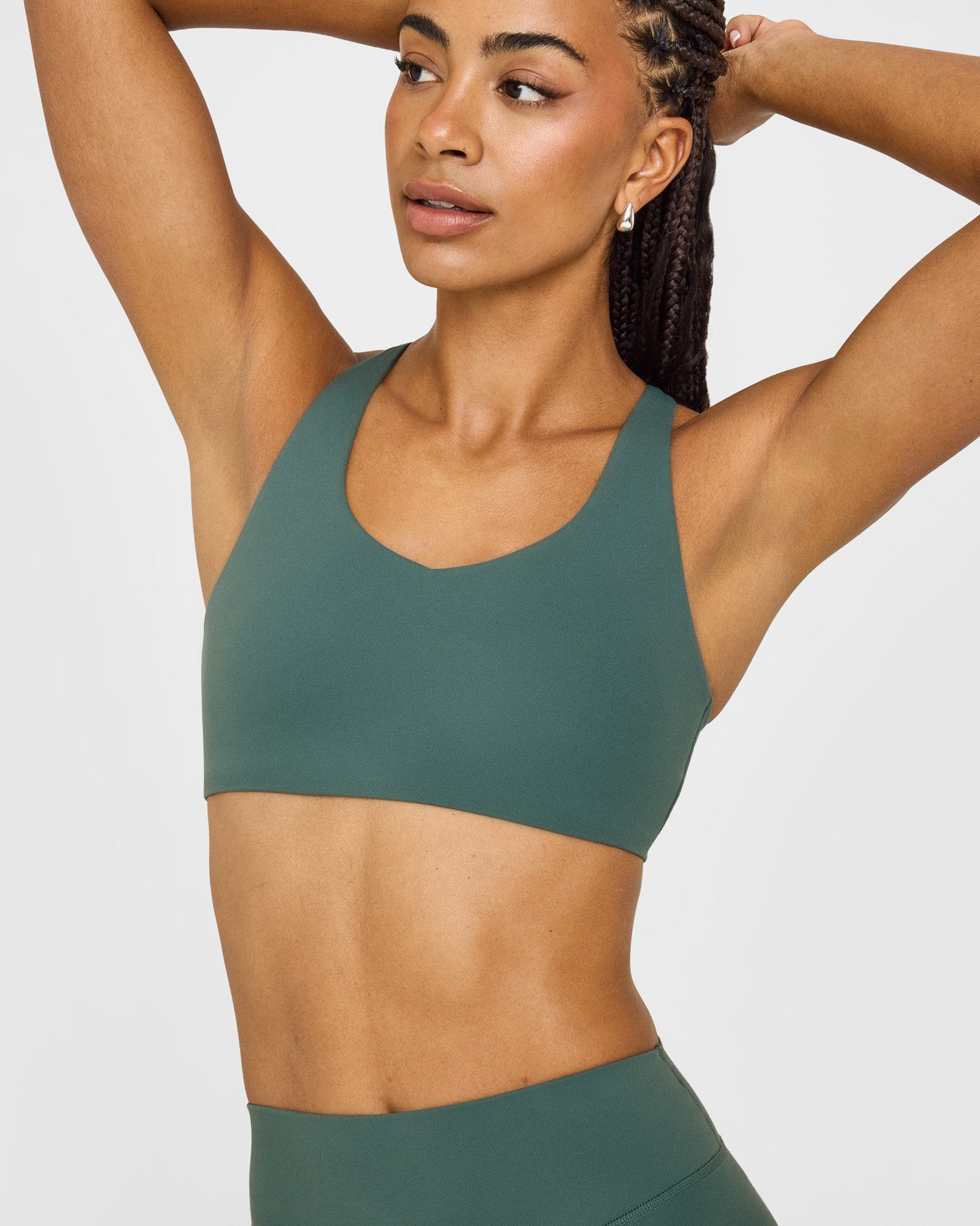 SoftMotion Sports Bra with White Logo | Iced Green - Image 5