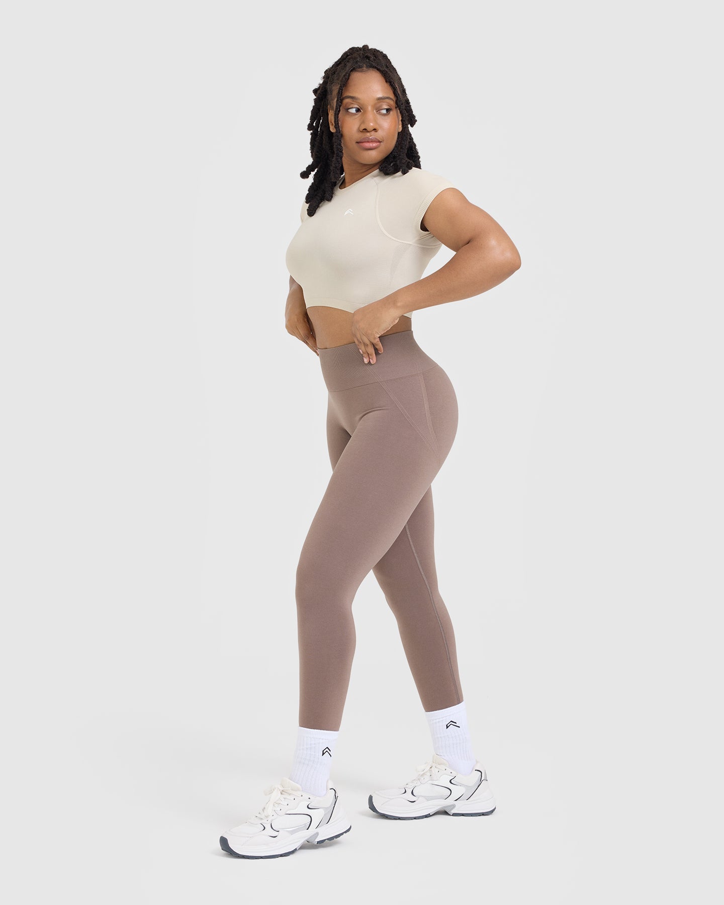 Go To Seamless Fitted Crop Top | Sand - Image 3