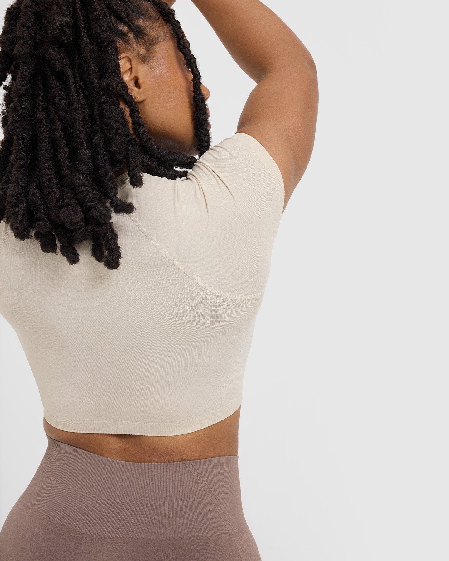 Go To Seamless Fitted Crop Top | Sand - Image 5