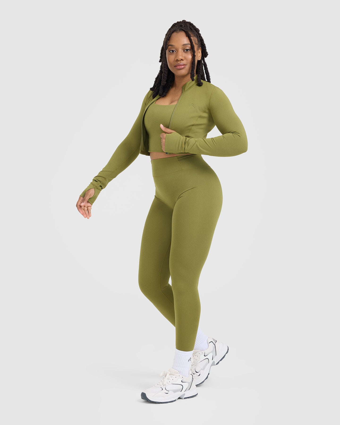 Timeless Crop Jacket | Olive Green - Image 3
