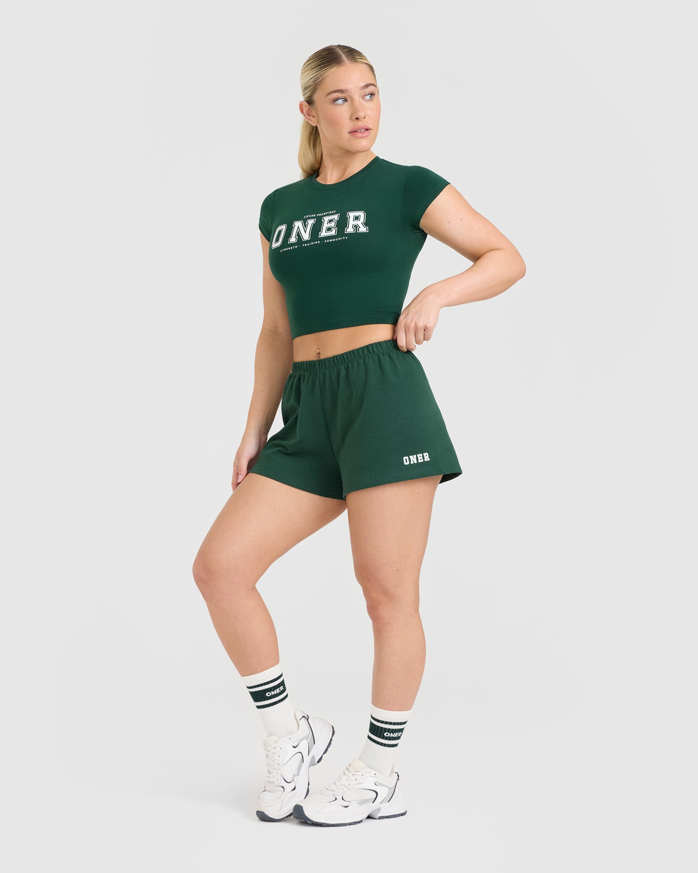 Lightweight Shorts with Printed Logo | Racing Green - Image 3