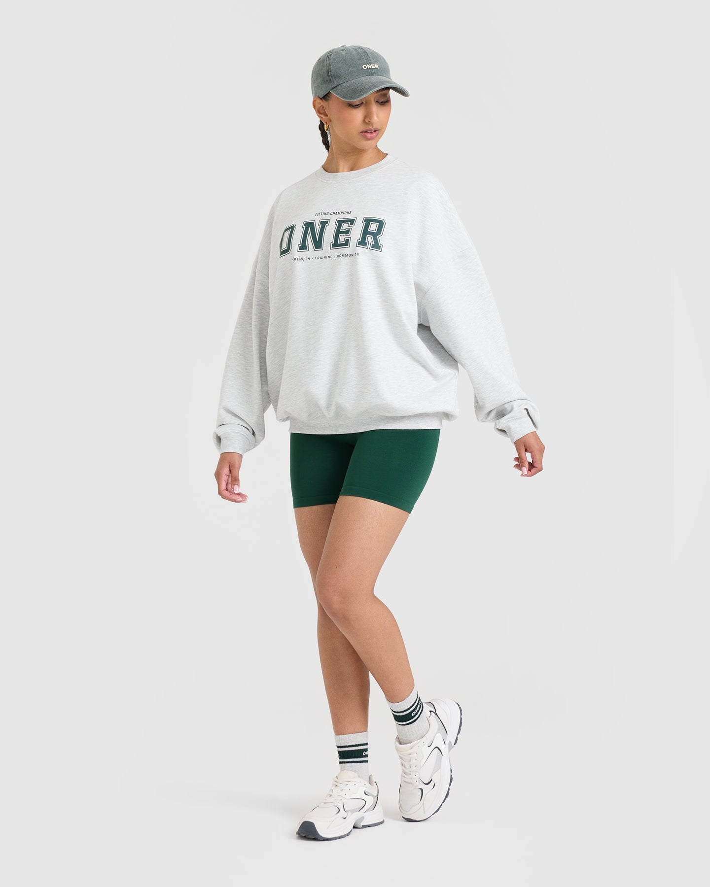 Oner Lightweight Sweatshirt | Light Grey Marl - Image 3