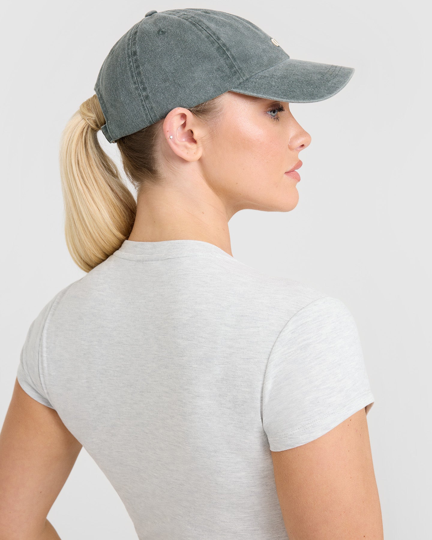 Cotton Baby T-Shirt with Printed Logo | Light Grey Marl - Image 5