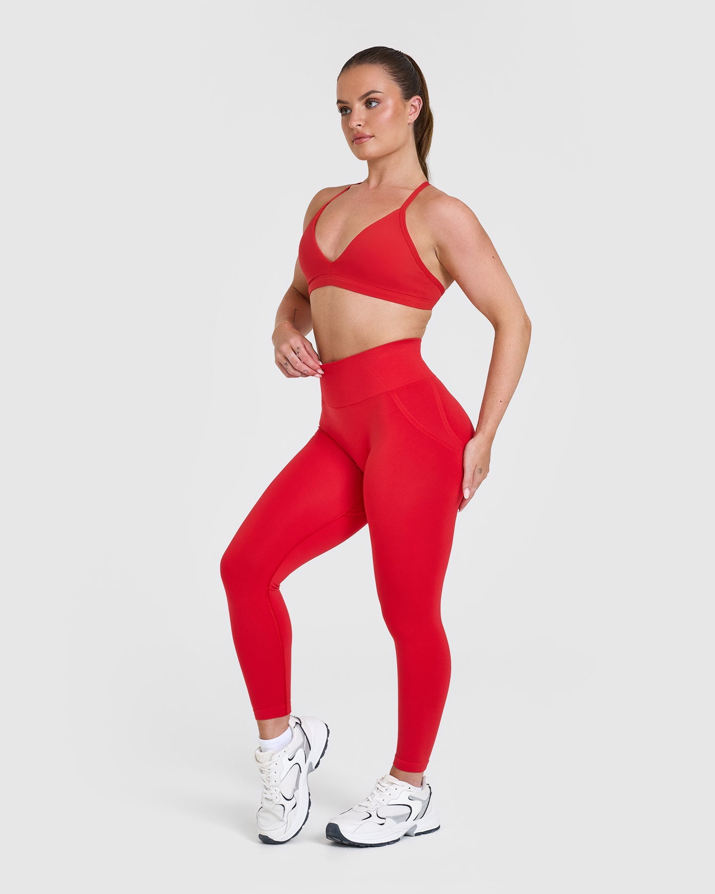 UnifiedMove Ultra Micro V Neck Bralette | Muscle Mommy Red - Image 3