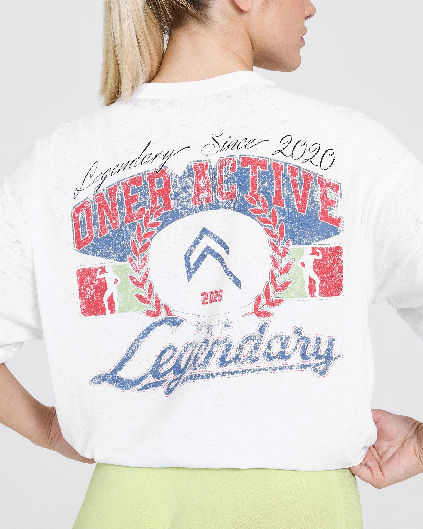 Legendary Graphic Print Washed T-Shirt | White - Image 5