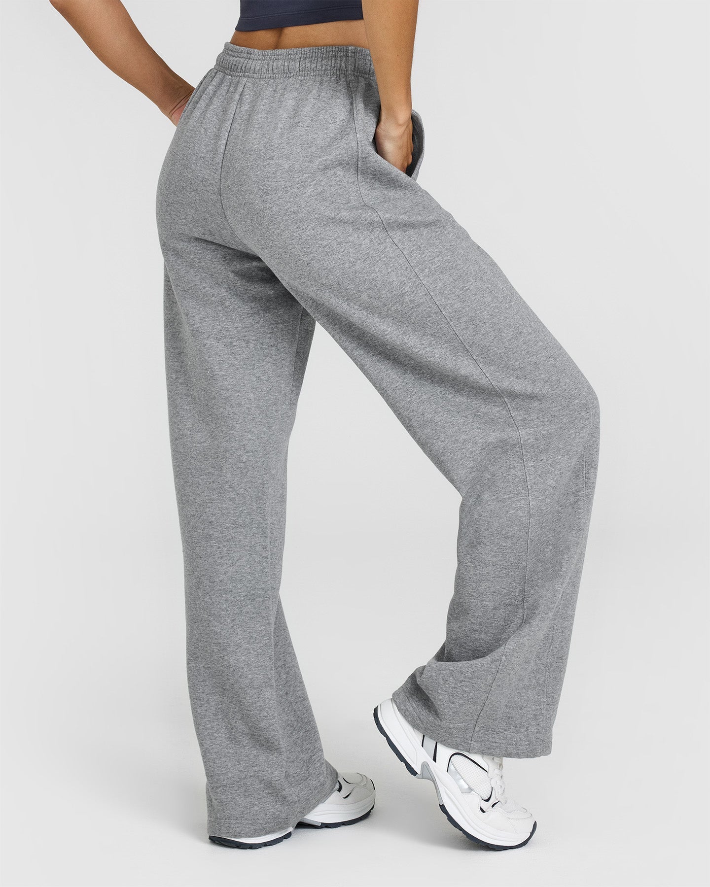 Alternative view of Foundations Straight Leg Joggers | Charcoal Marl