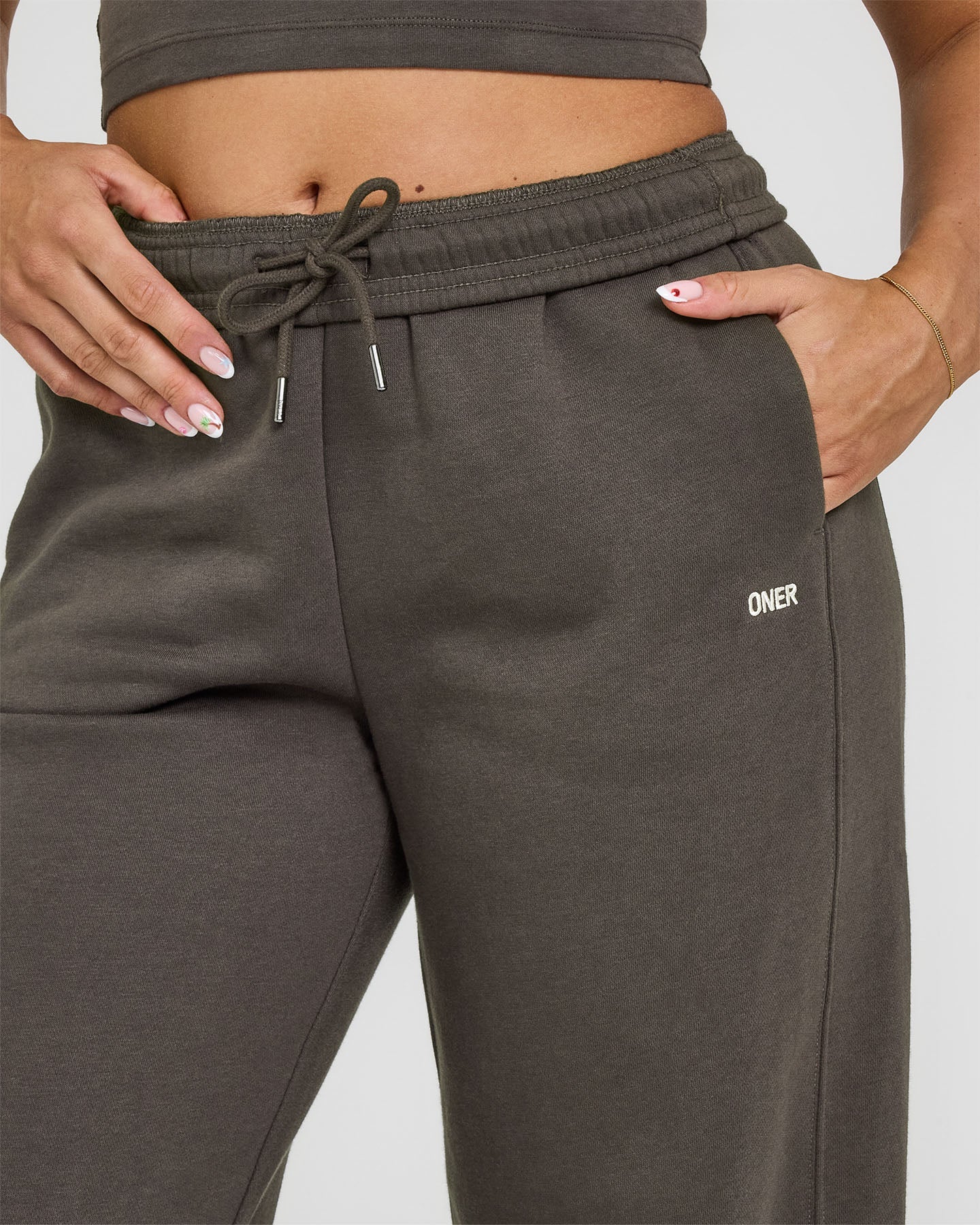 Foundations Straight Leg Joggers | Deep Taupe - Image 5