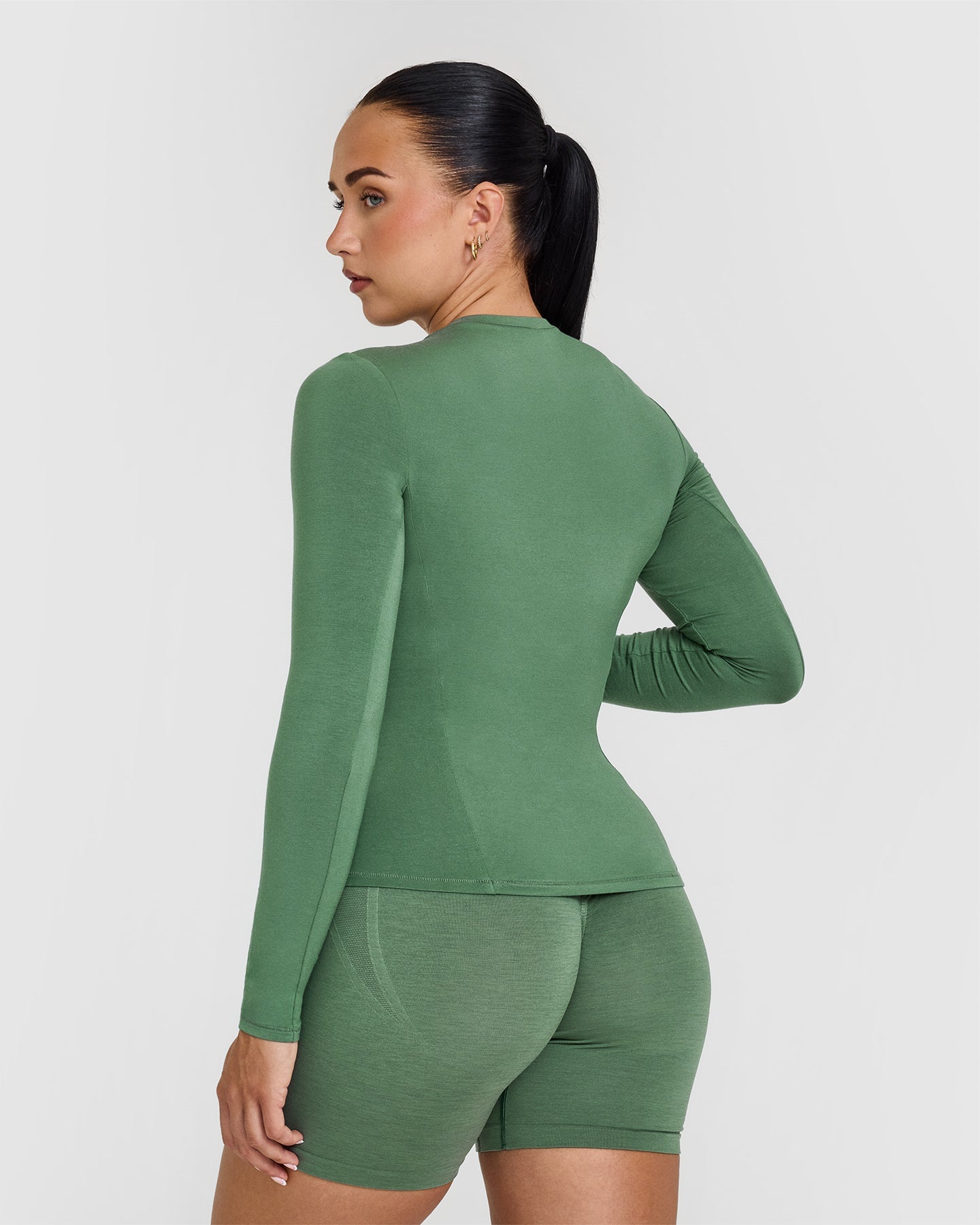 Mellow Soft Long Sleeve Top | Forest Green - Image 2
