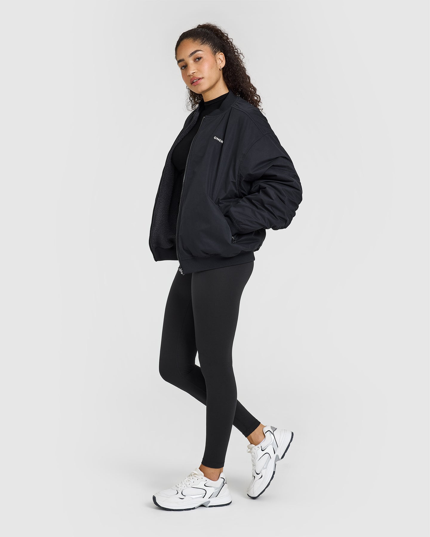 Reversible Bomber Jacket | Black - Image 3
