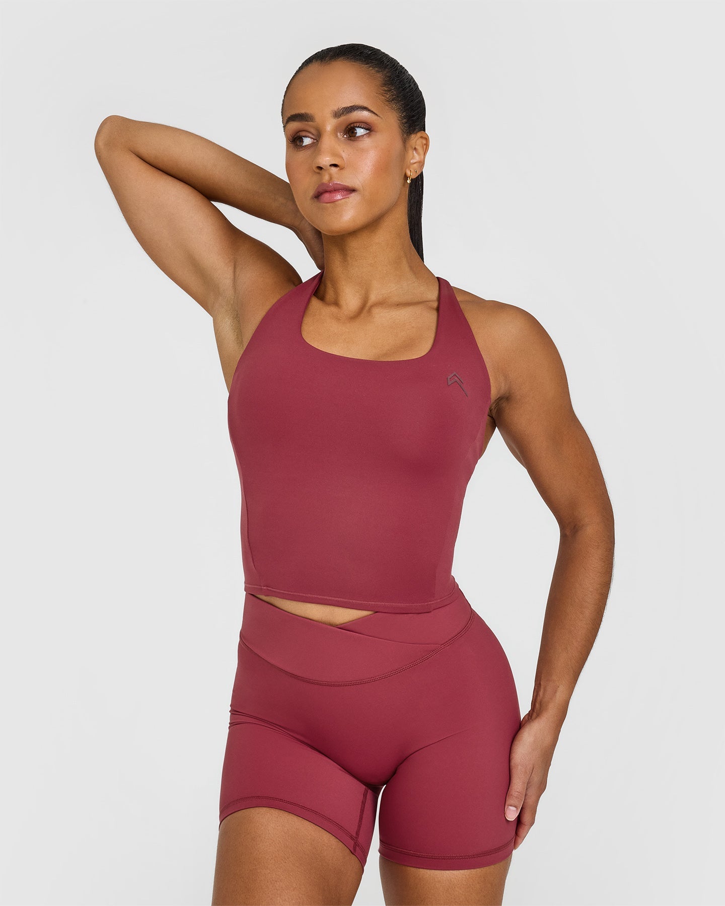 Timeless Square Neck Mid Vest | Burnt Cherry