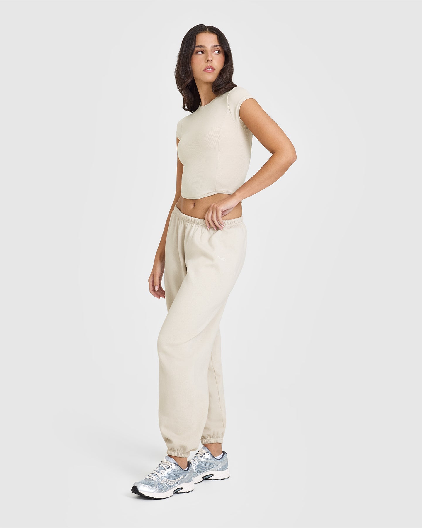 Mid Weight Joggers | Sand - Image 3