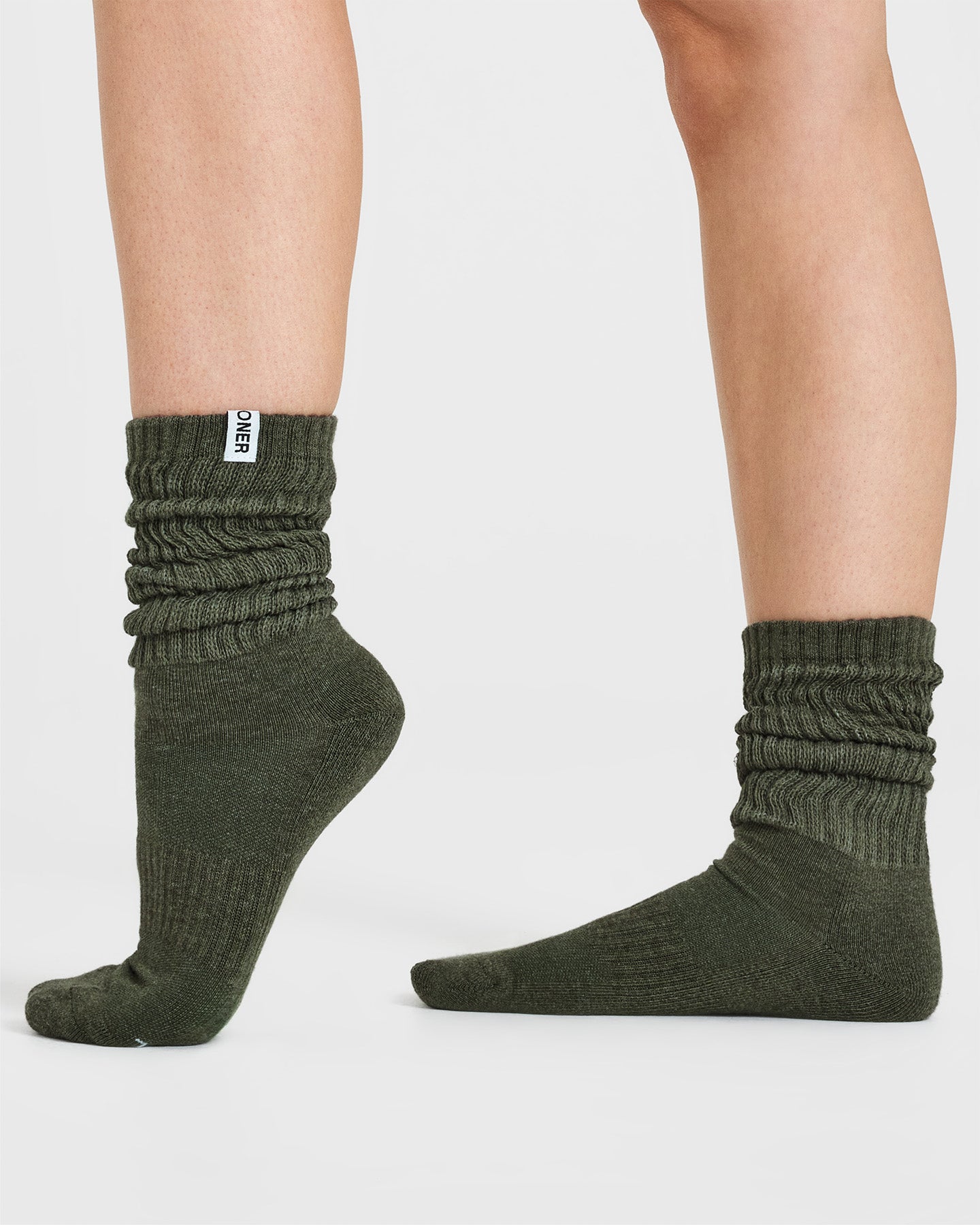 Alternative view of Slouchy Socks 3 Pack | Alpine Green/Sand/Grey