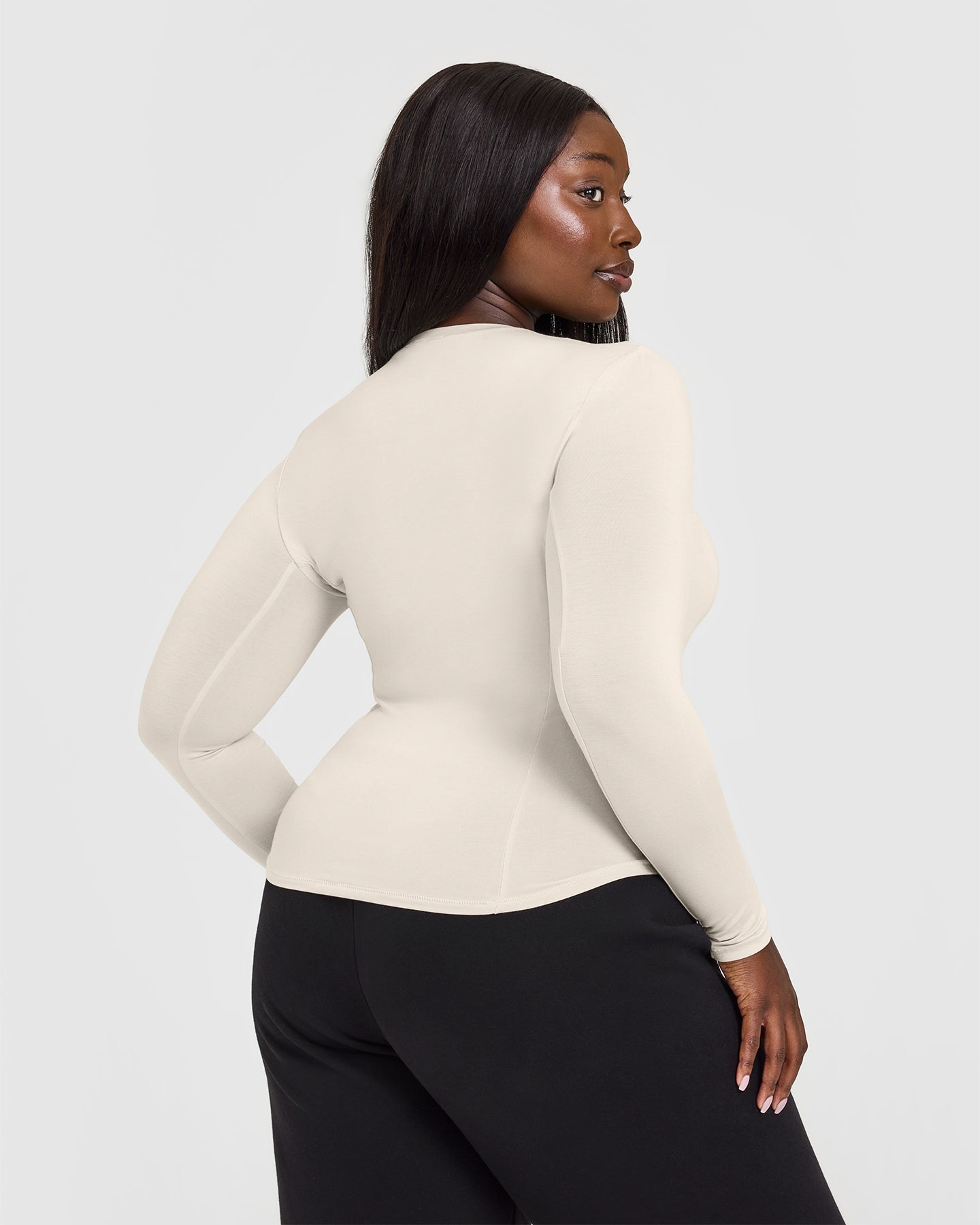 Mellow Soft Long Sleeve Top | Sand - Image 2