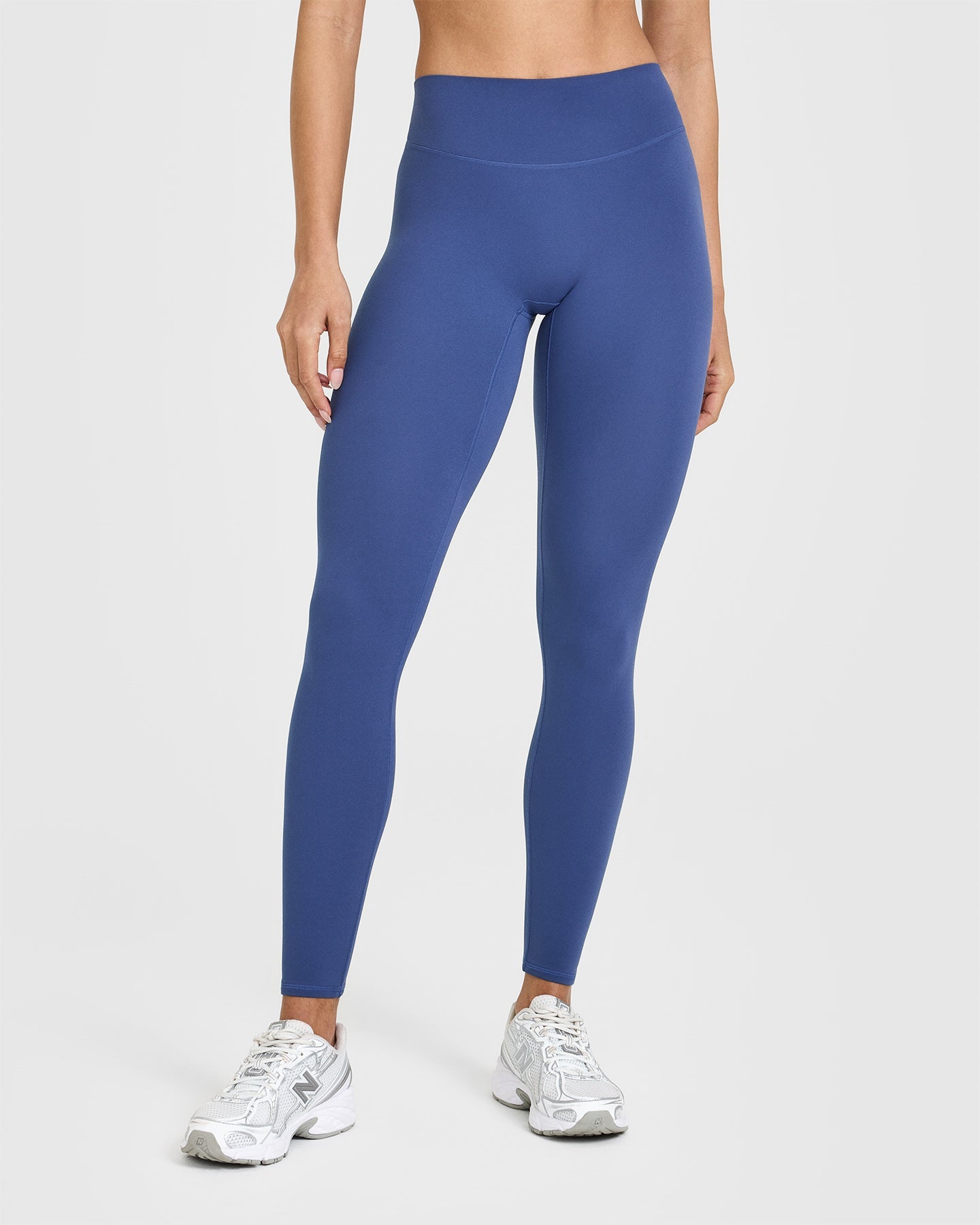 SoftMotion Leggings with White Logo | Shadow Blue - Image 2