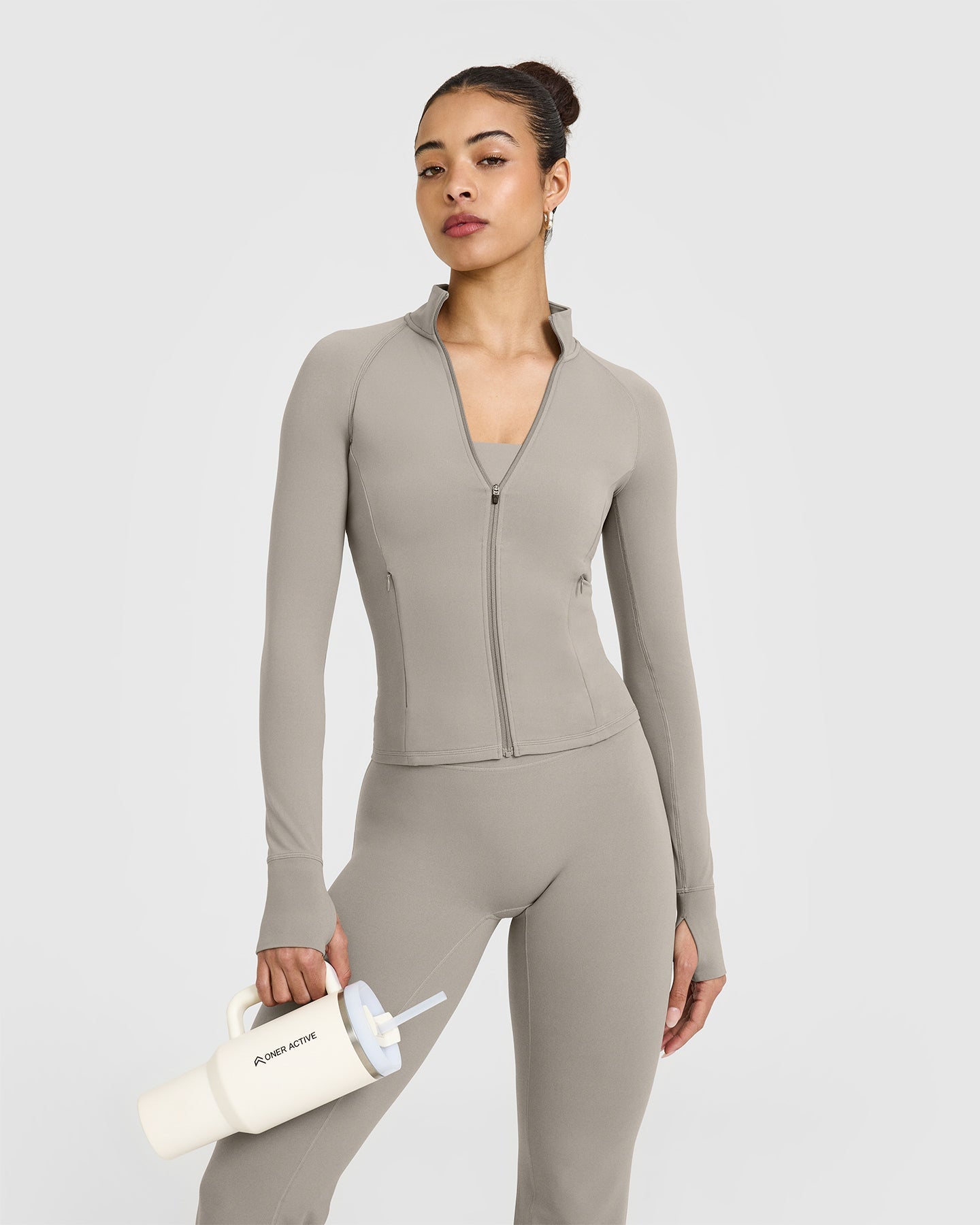 SoftMotion Jacket with White Logo | Warm Sand - Image 6