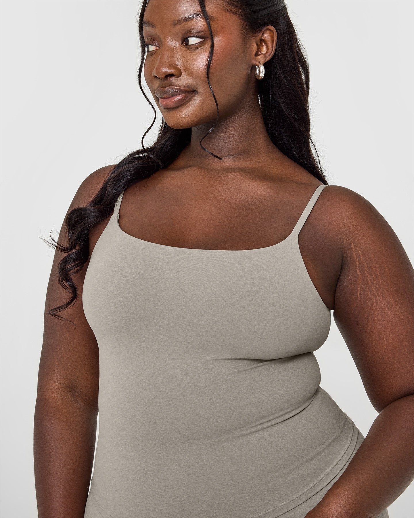 SoftMotion Strappy Vest with Built in Bra Shelf with White Logo | Warm Sand - Image 5