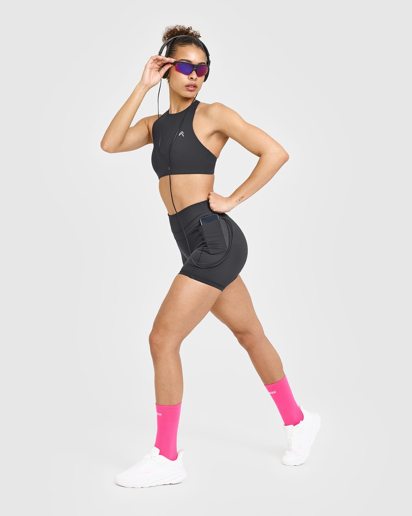 UnifiedMove High Waisted Pocket Shorts 6" | Coal - Image 3
