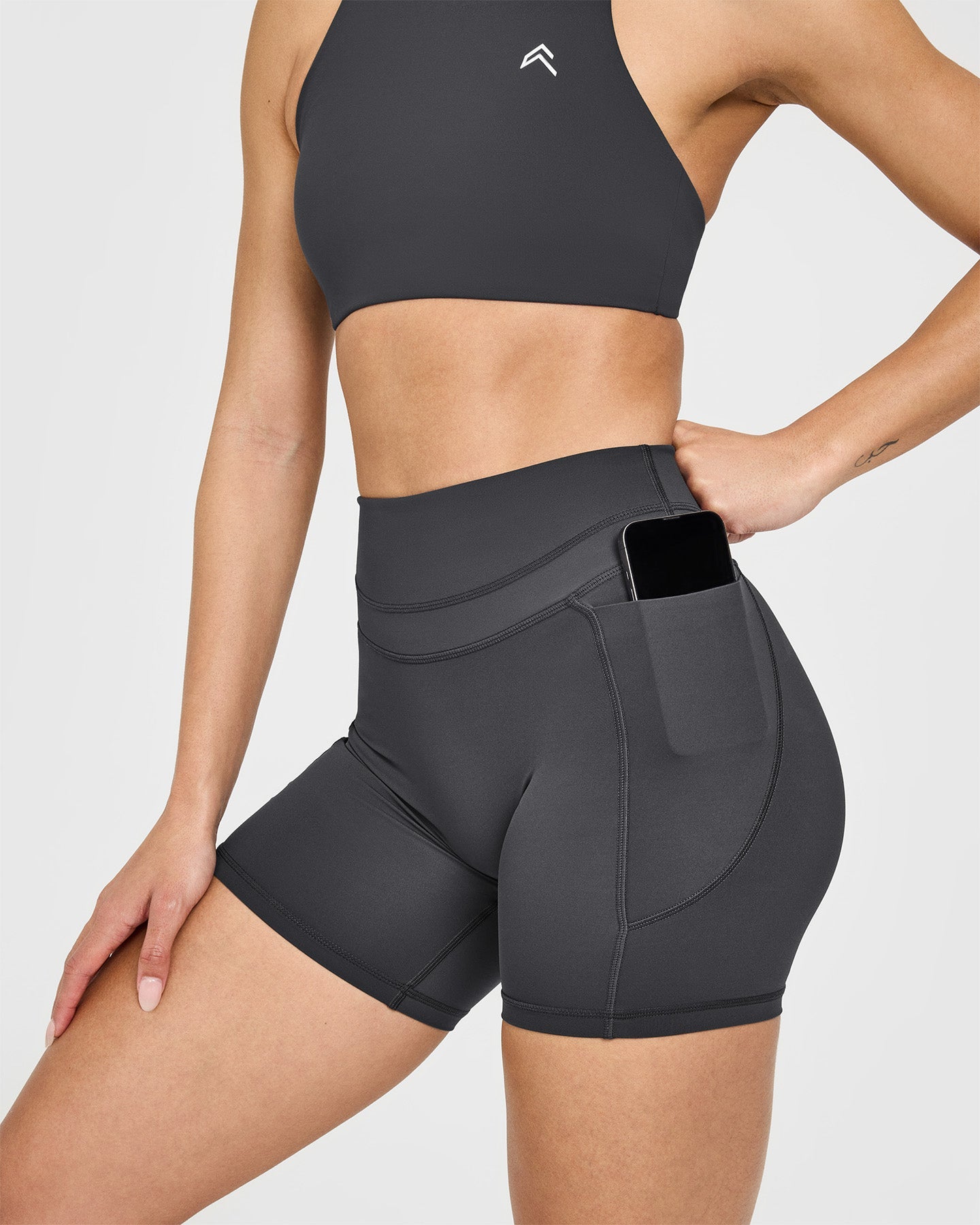 UnifiedMove High Waisted Pocket Shorts 6" | Coal - Image 5