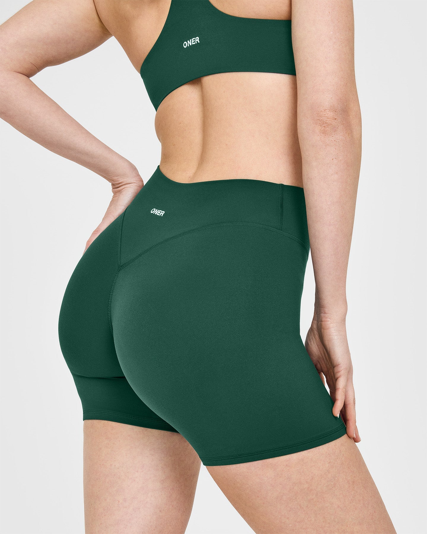 SoftMotion Shorts 6" with White Logo | Dark Racing Green - Image 4