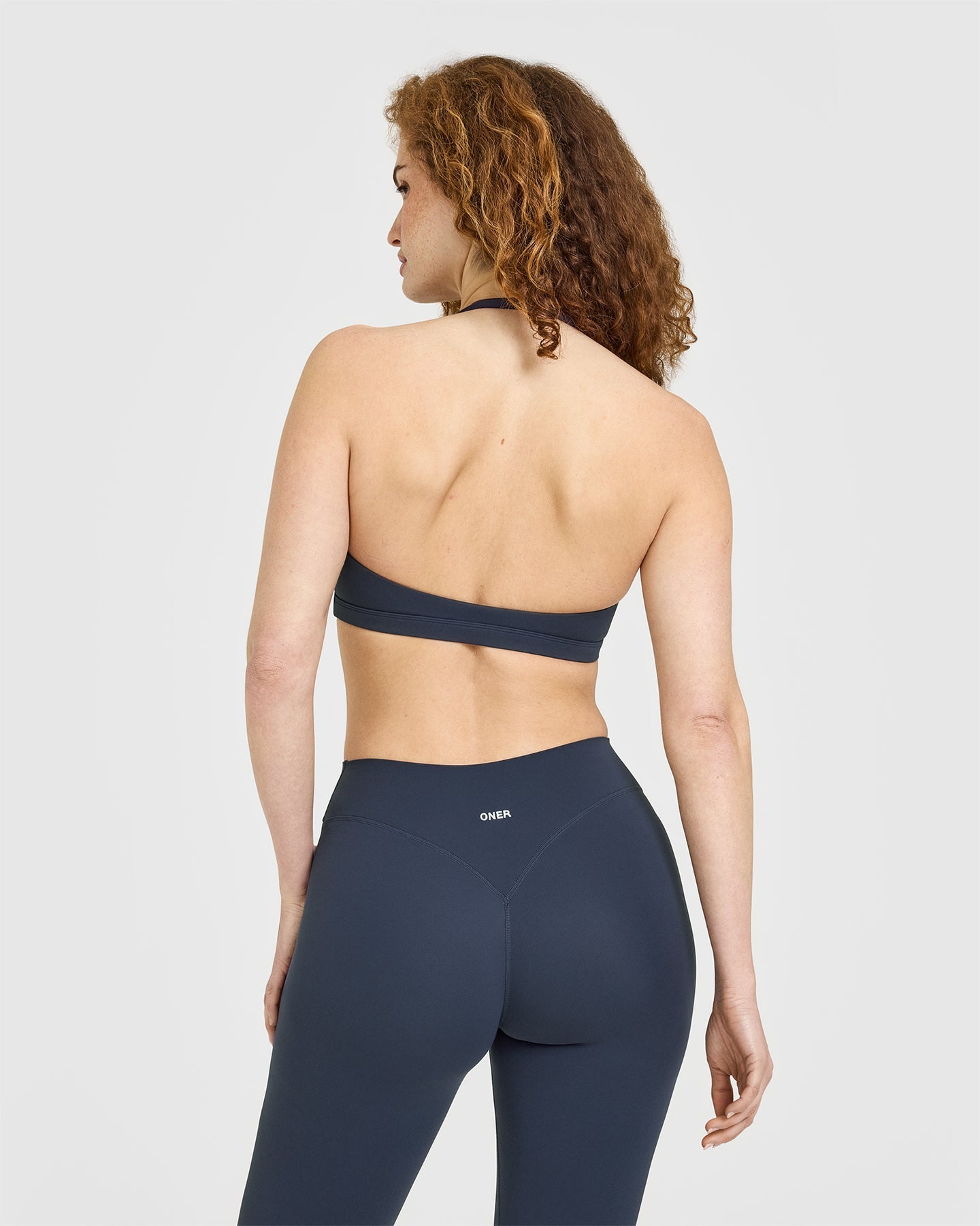 EasyLift Halter Bralette with White Logo | True Blue - Image 4