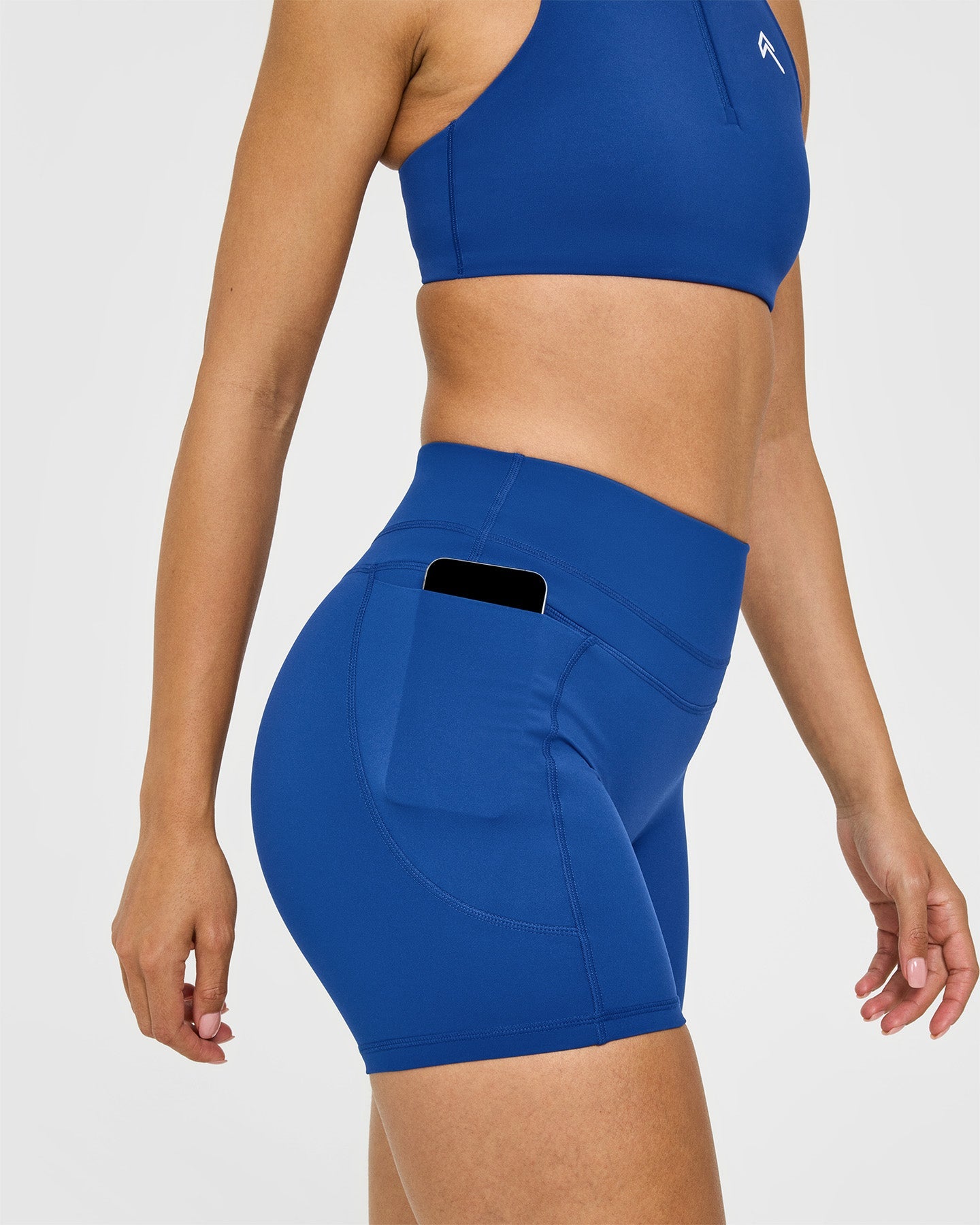 UnifiedMove High Waisted Pocket Shorts 6" | Vintage Navy - Image 2