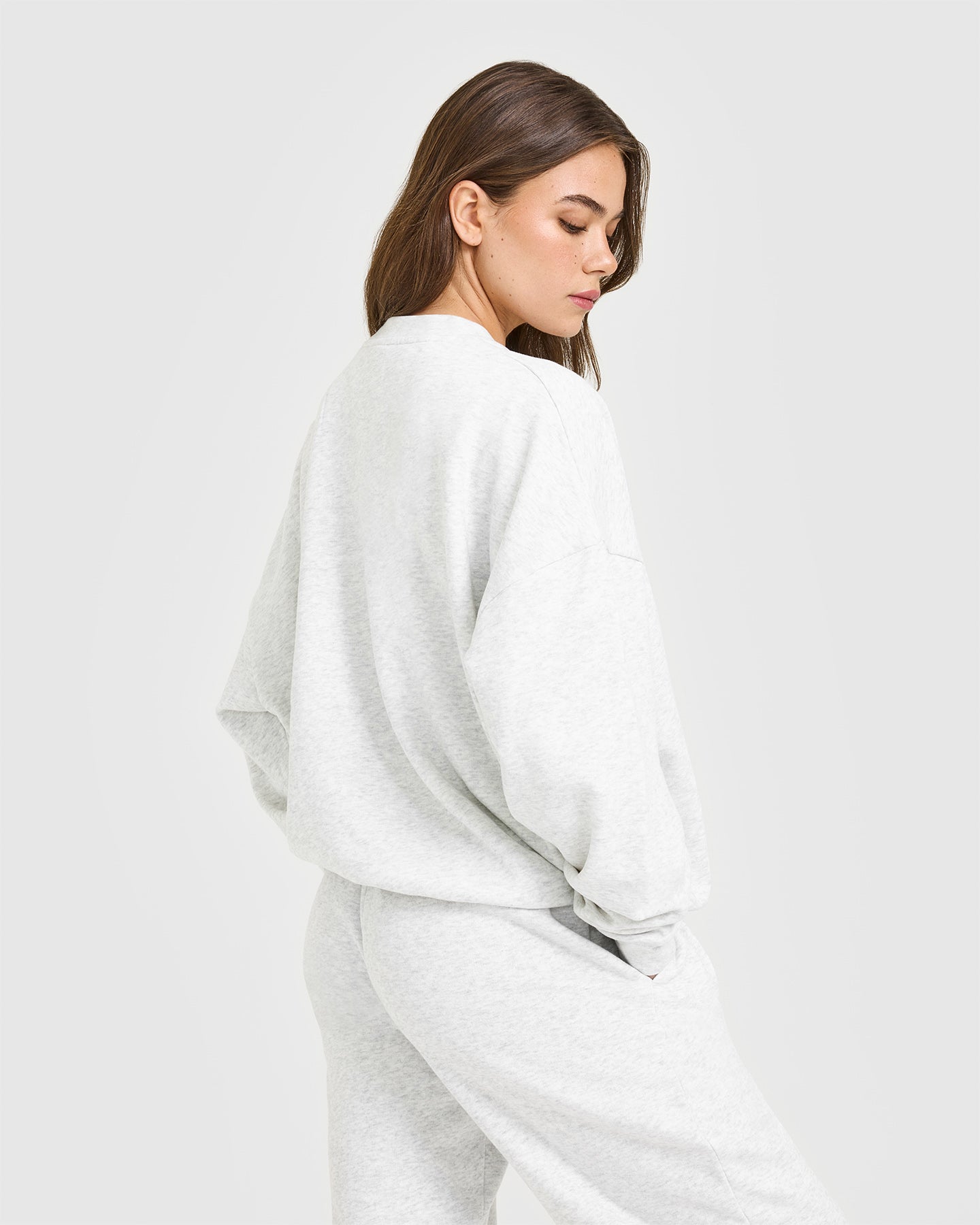 Mid Weight Sweatshirt | Light Grey Marl - Image 2