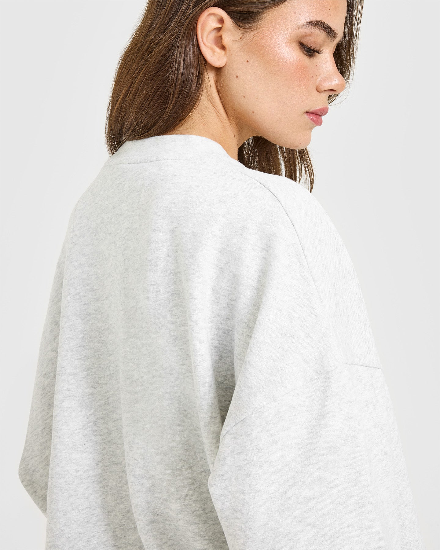Mid Weight Sweatshirt | Light Grey Marl - Image 4