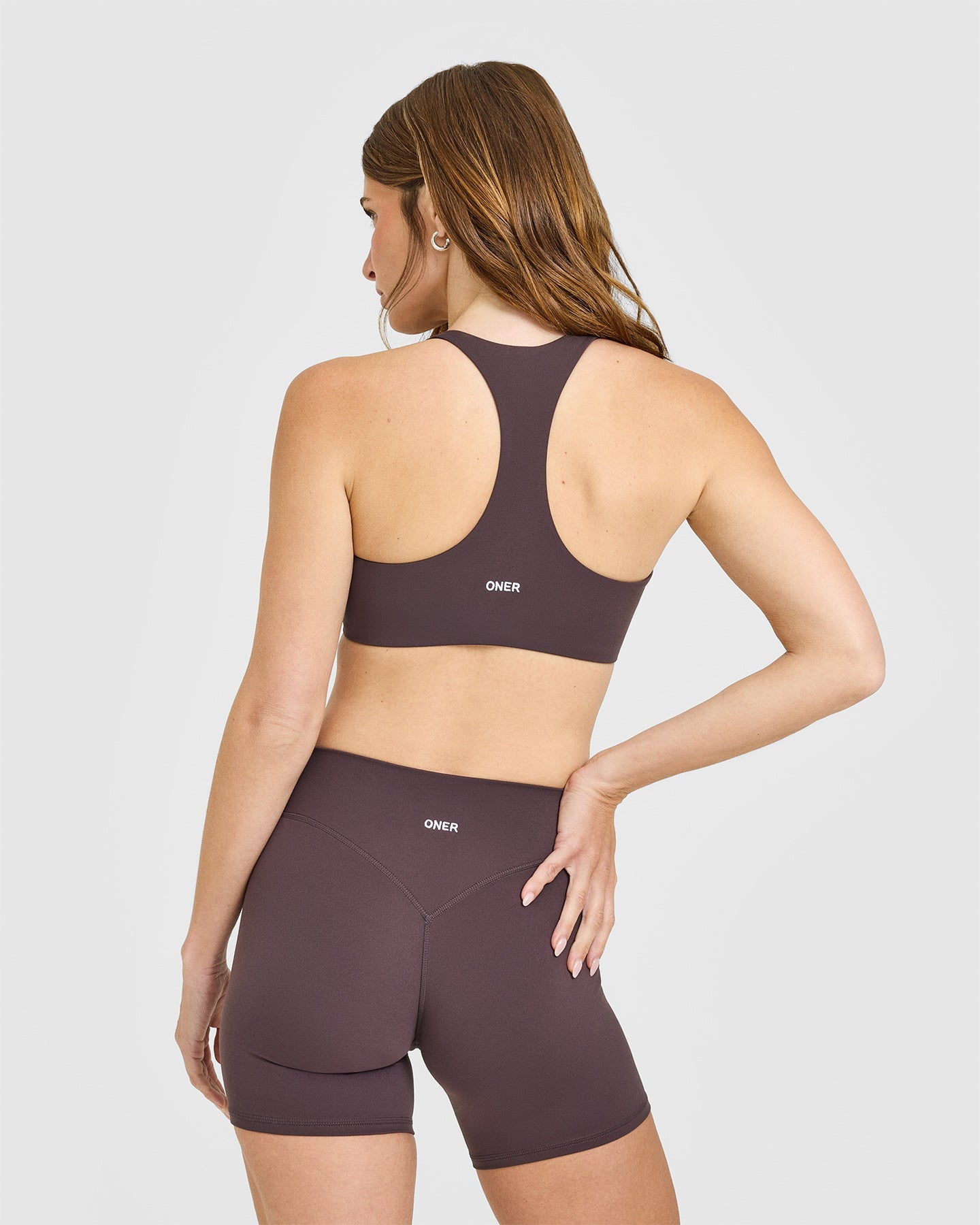 SoftMotion Bralette with White Logo | Dark Umber Brown - Image 4