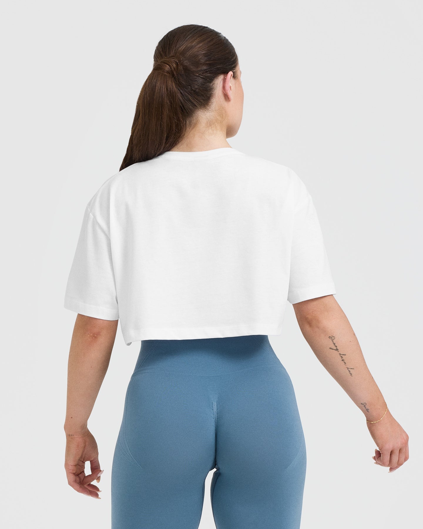 Classic Oner Graphic Crop Lightweight T-Shirt | White - Image 2