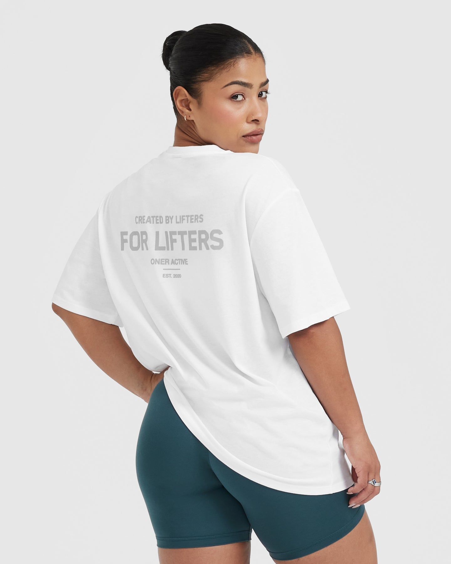 Classic Lifters Graphic Oversized Lightweight T-Shirt | White - Image 2