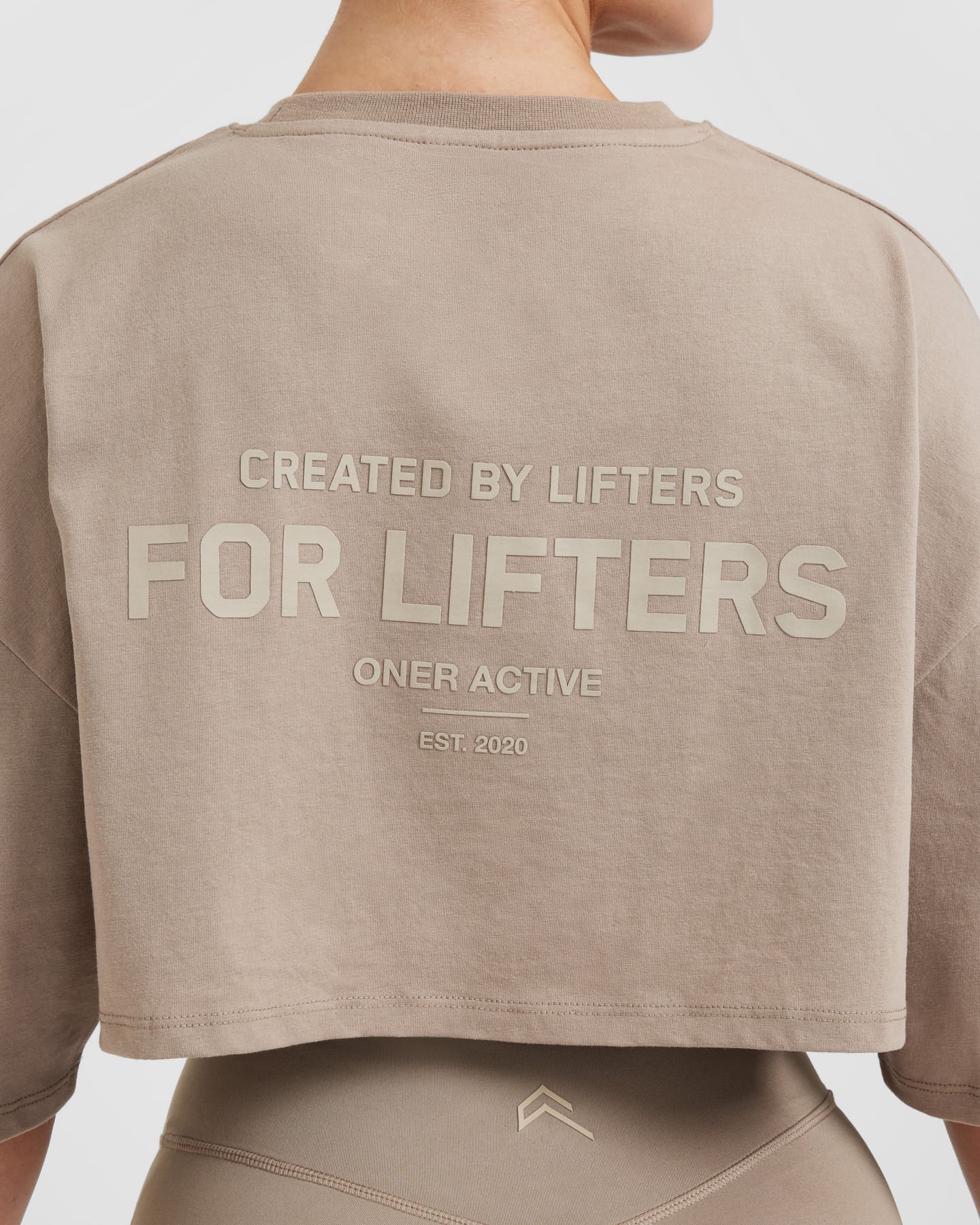 Classic Lifters Graphic Relaxed Crop Lightweight T-Shirt | Sandstone - Image 5