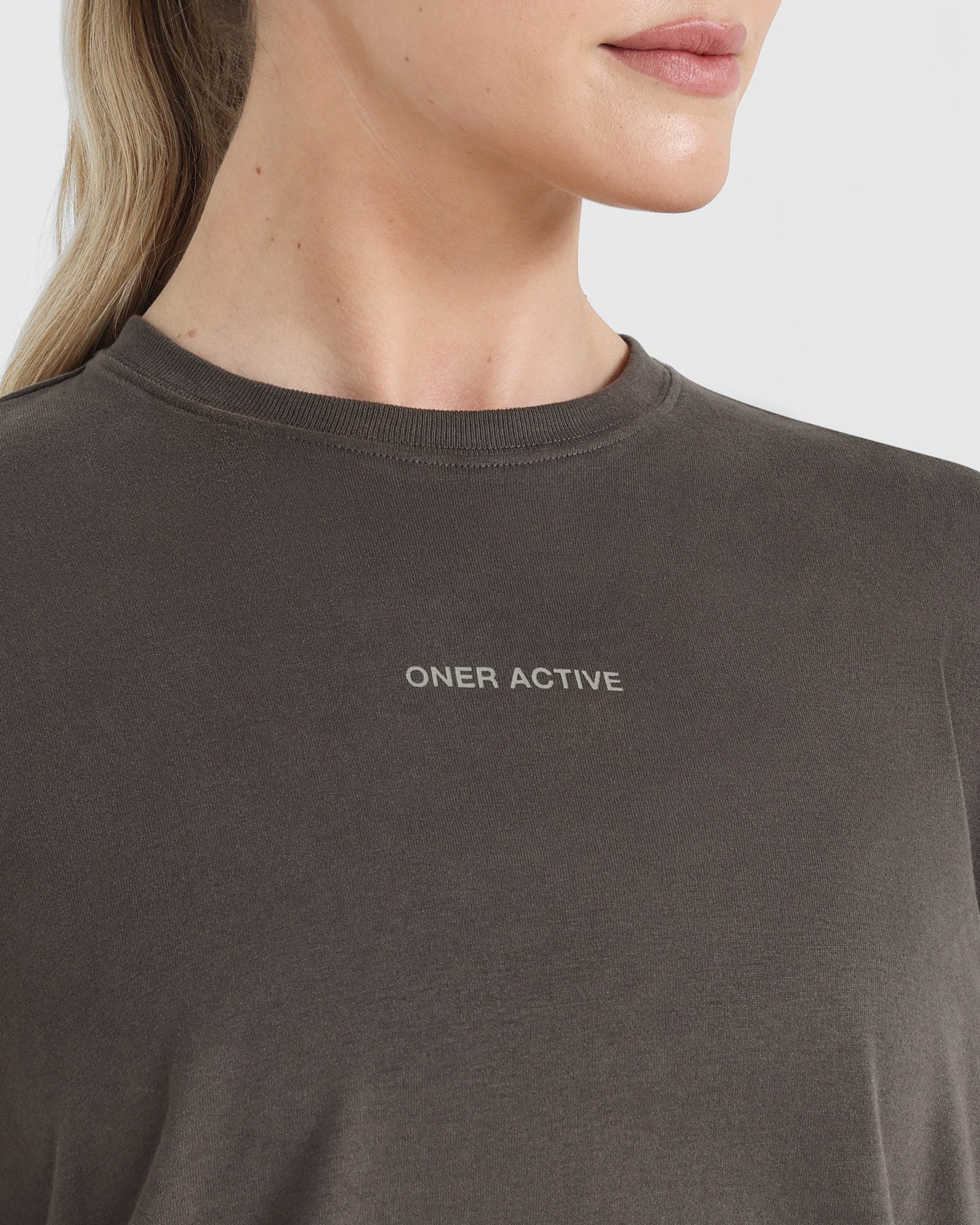 Classic Mirror Graphic Oversized T-Shirt | Washed Deep Taupe - Image 4