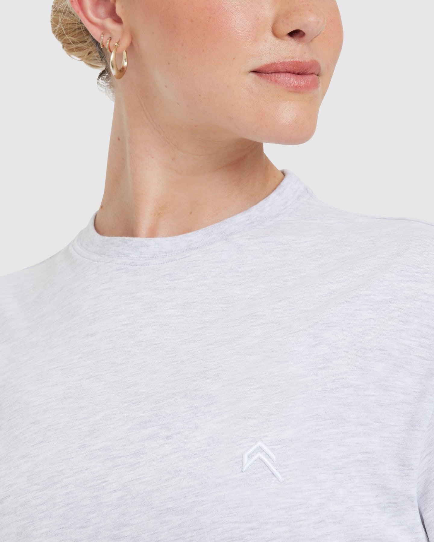 Classic Oversized Lightweight T-Shirt | Light Grey Marl - Image 4