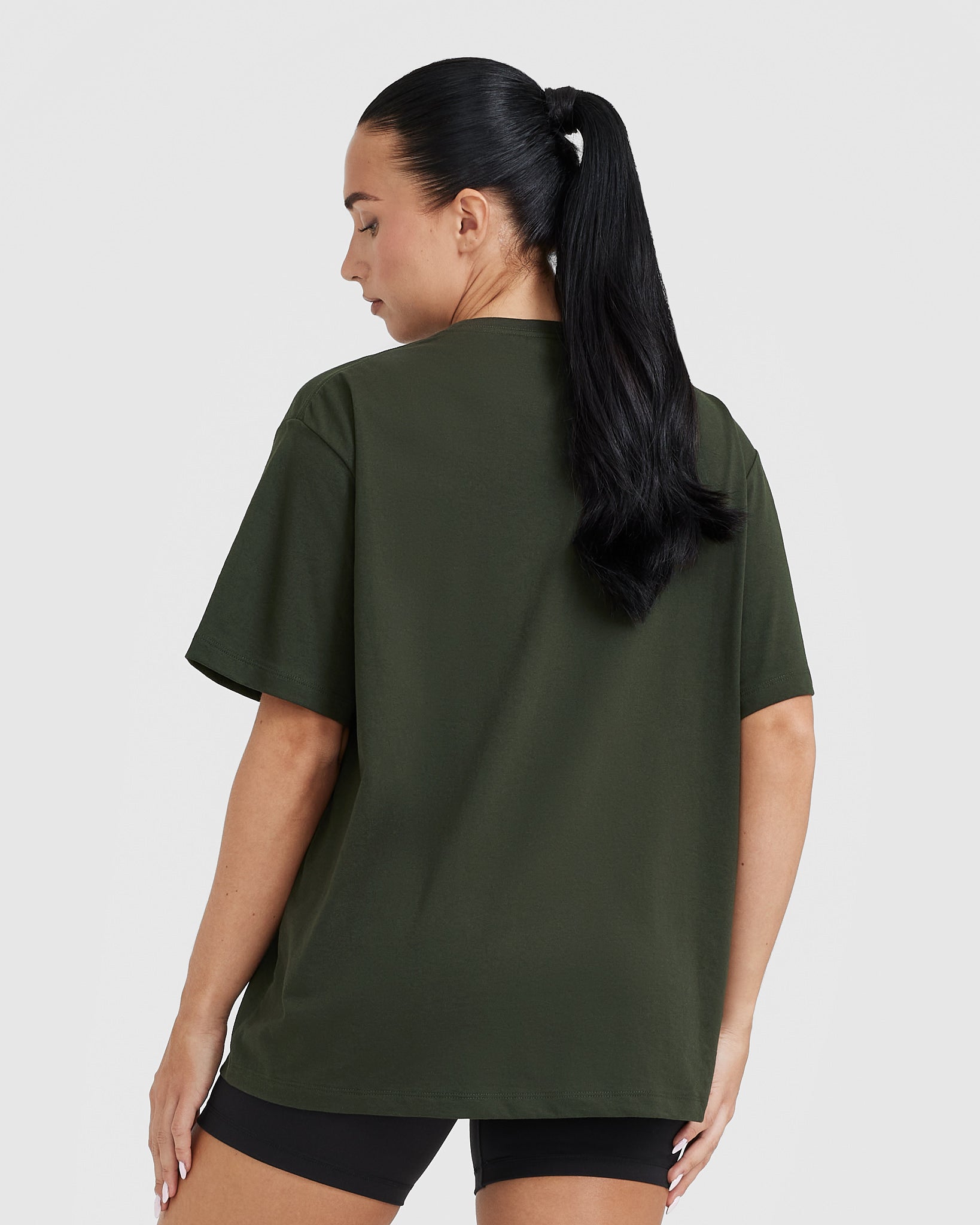 Classic Oversized Lightweight T-Shirt | Khaki - Image 2
