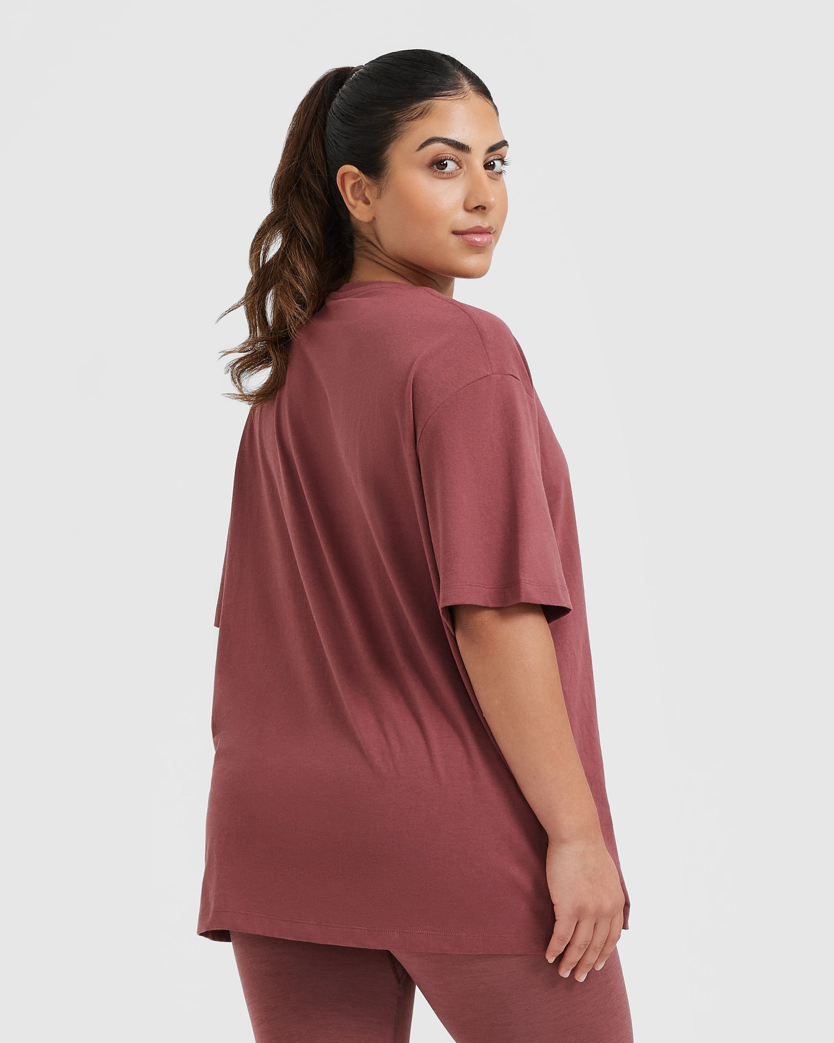 Classic Oversized Lightweight T-Shirt | Berry - Image 2