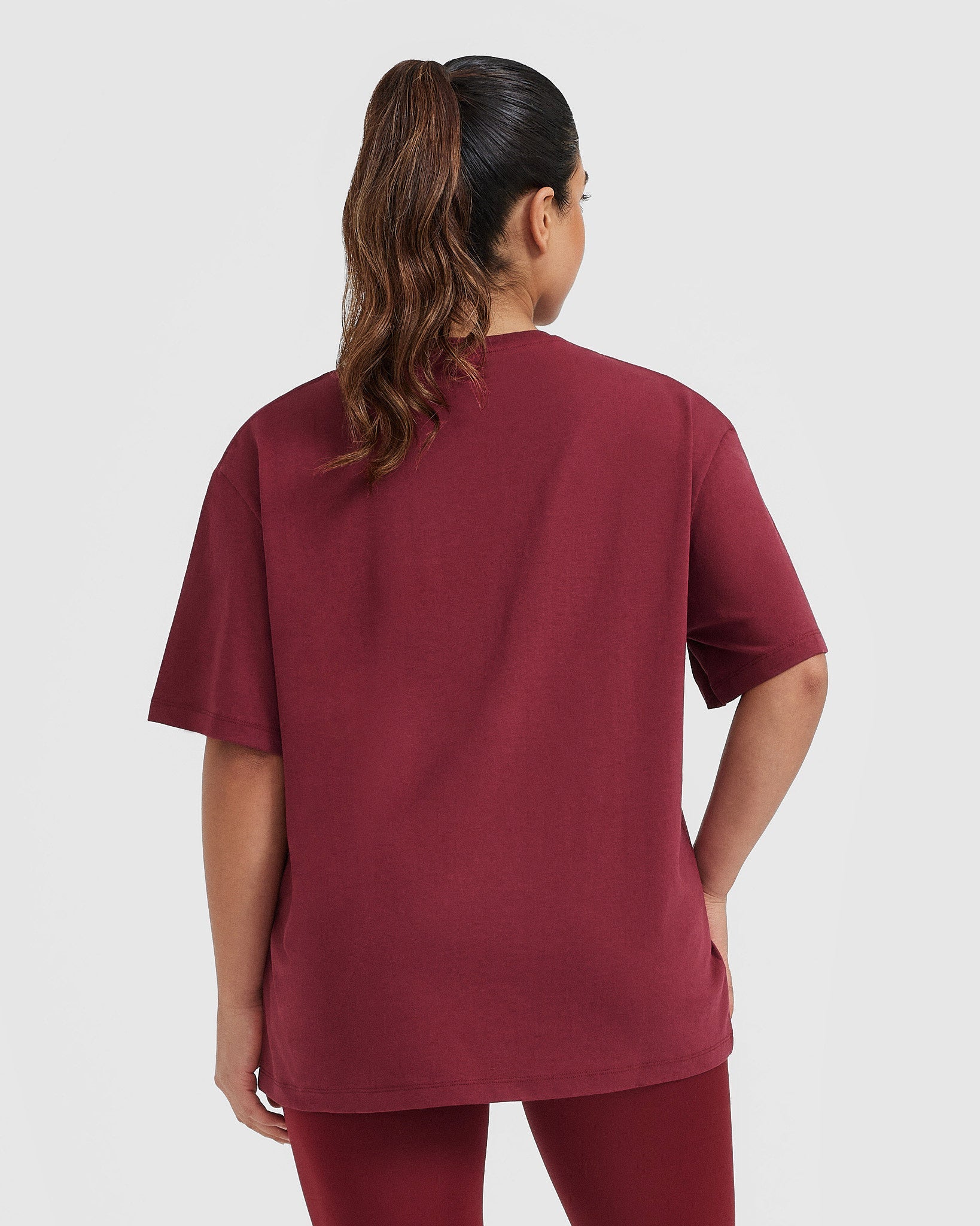 Classic Oversized Lightweight T-Shirt | Burnt Cherry - Image 2