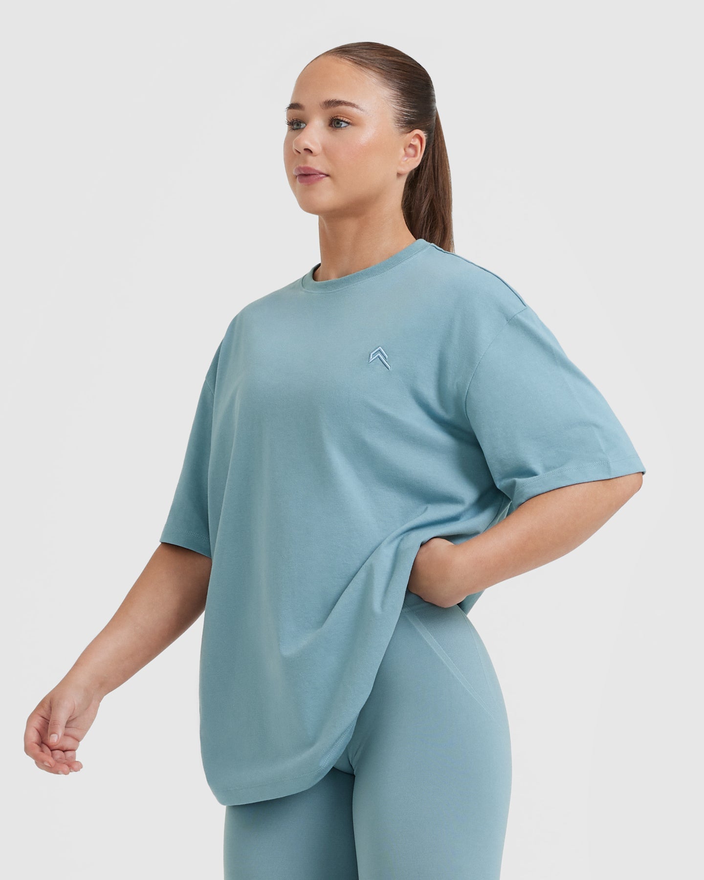 Classic Oversized Lightweight T-Shirt | Steel Blue - Image 3