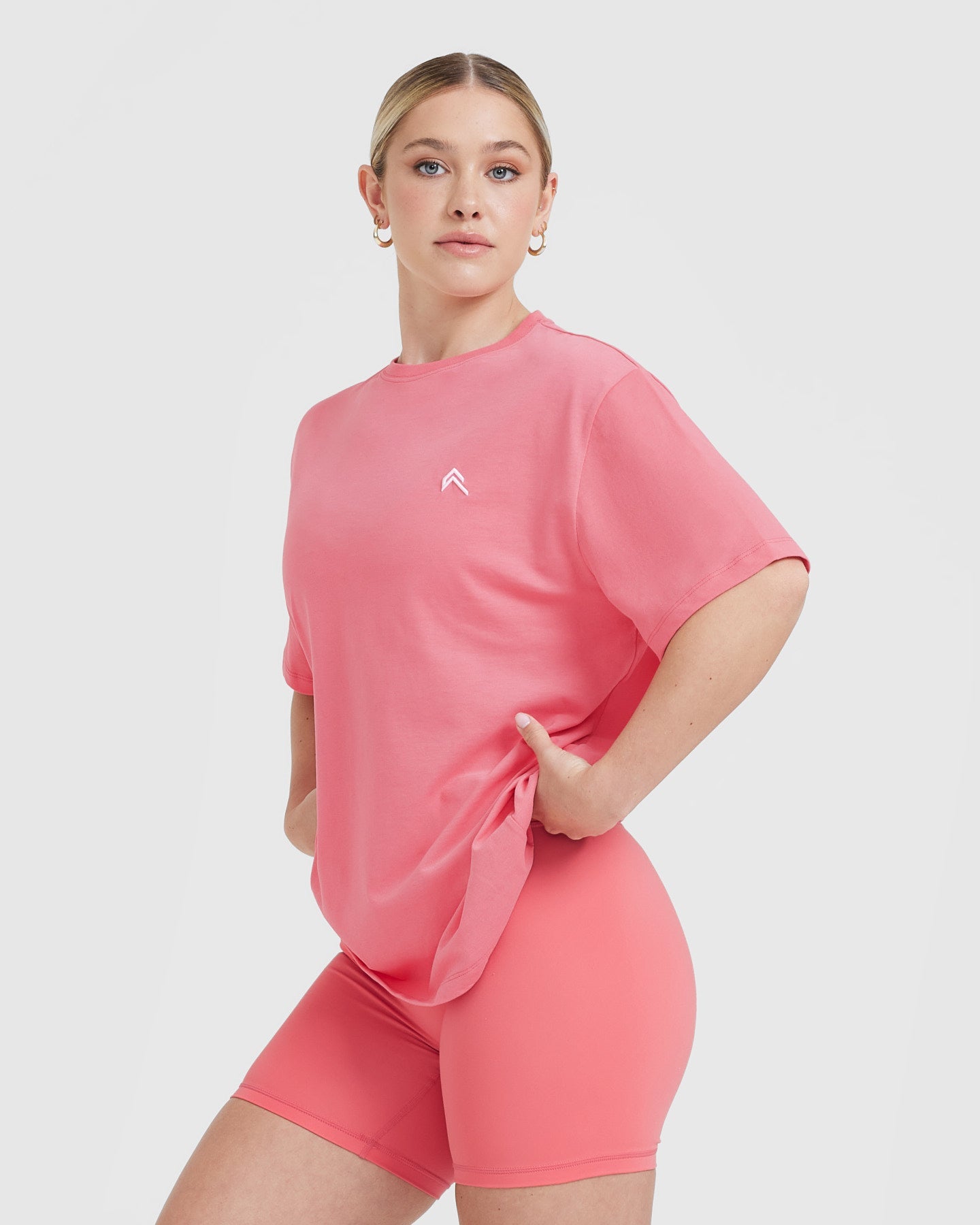 Classic Oversized Lightweight T-Shirt | Washed Amplify Pink - Image 3