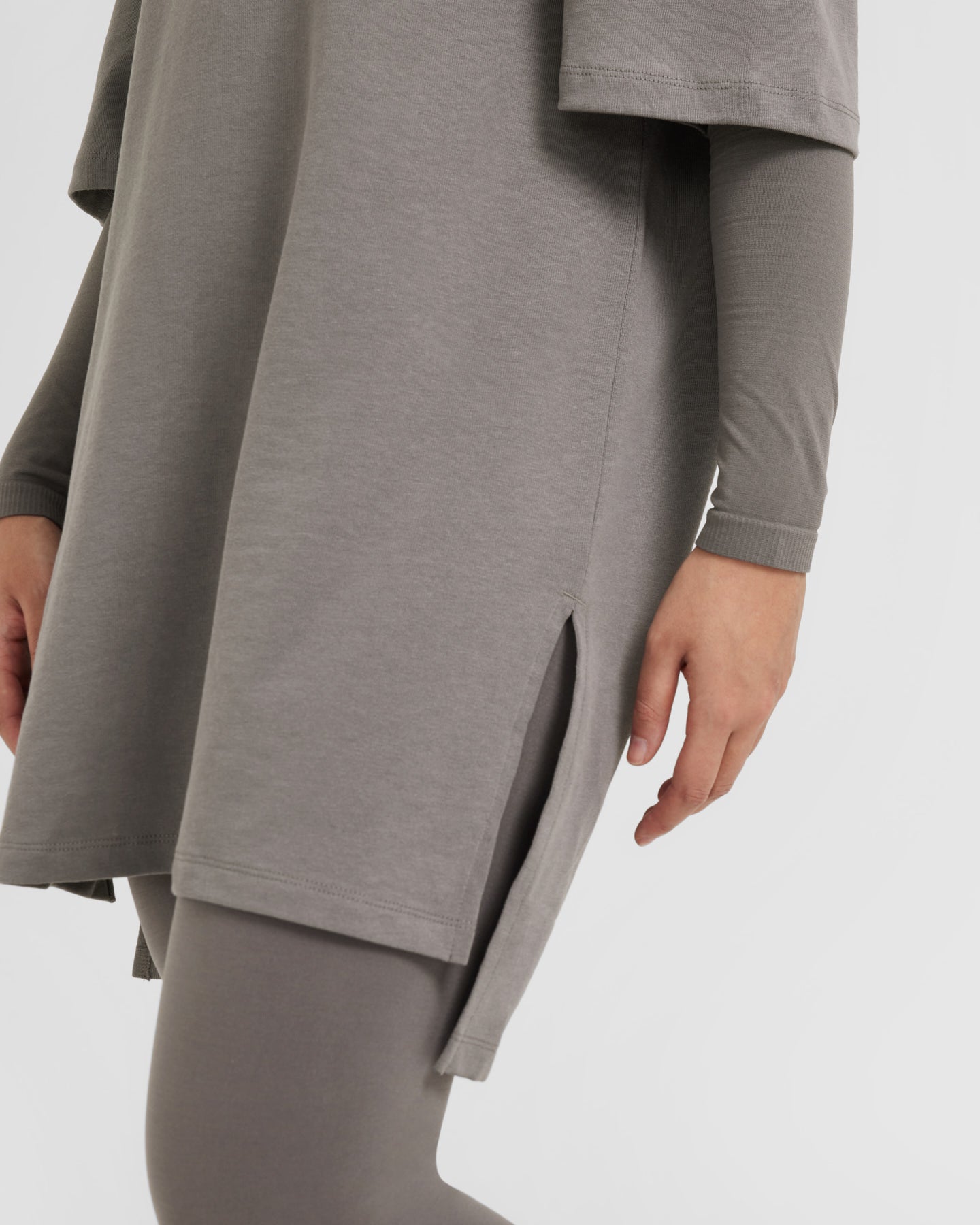 Classic Oversized Longline T-Shirt | Ash Grey - Image 5