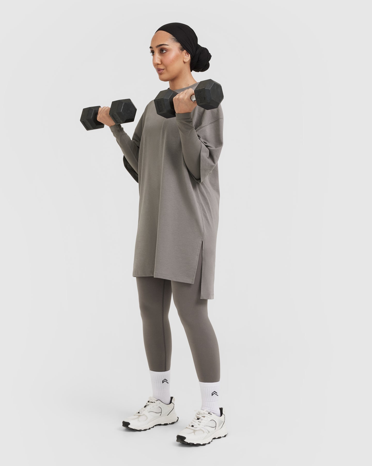 Classic Oversized Longline T-Shirt | Ash Grey - Image 6