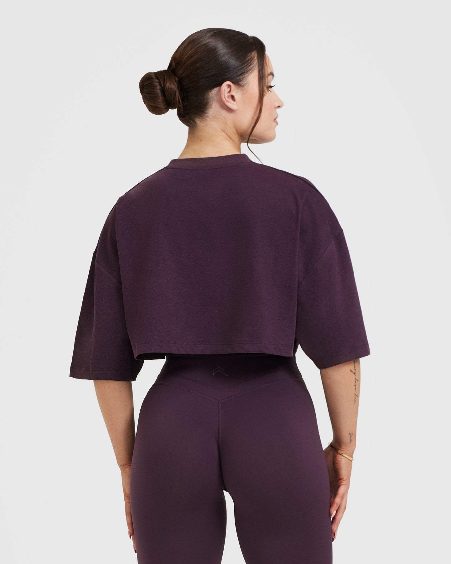 Classic Relaxed Crop Lightweight T-Shirt | Blackberry Purple - Image 2