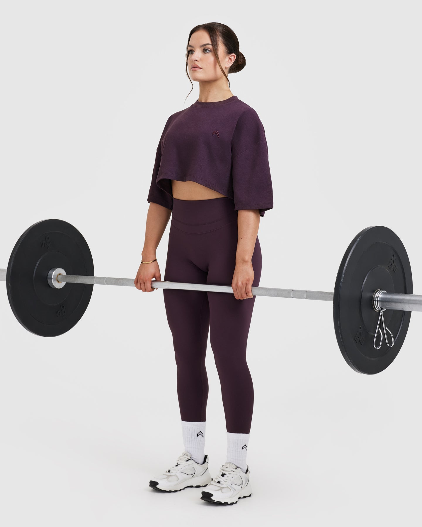 Classic Relaxed Crop Lightweight T-Shirt | Blackberry Purple - Image 5