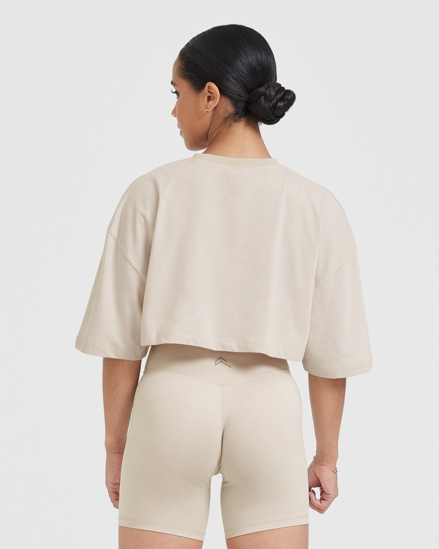Classic Relaxed Crop Lightweight T-Shirt | Washed Sand - Image 2