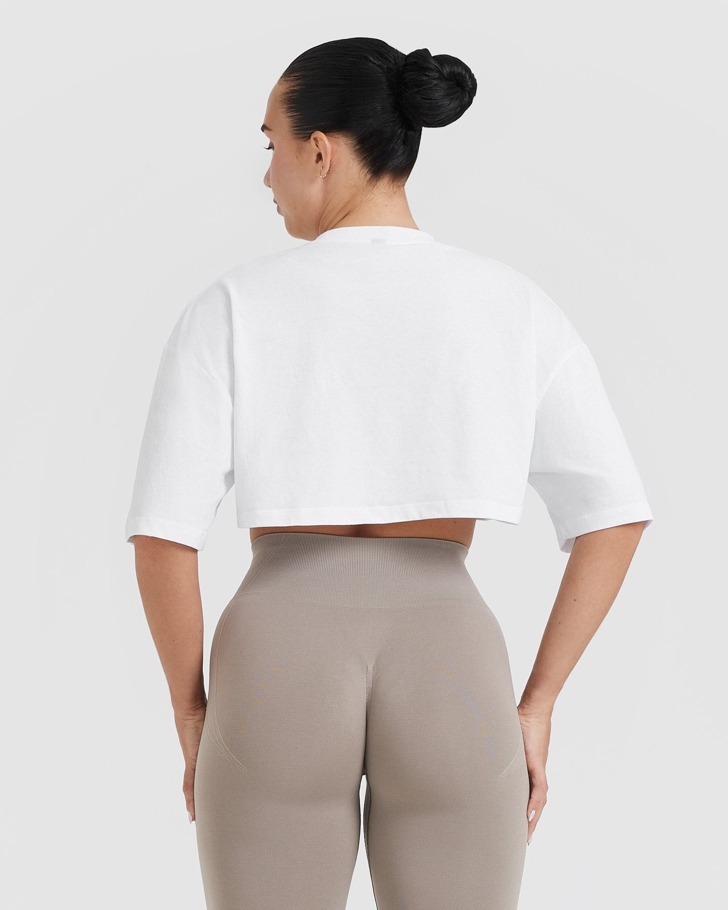 Classic Relaxed Crop Lightweight T-Shirt | White - Image 2