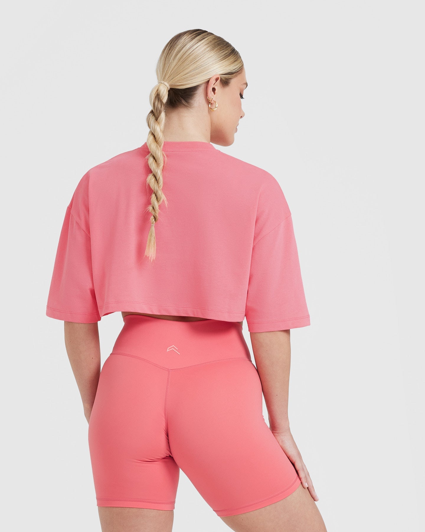 Classic Relaxed Crop Lightweight T-Shirt | Washed Amplify Pink - Image 2