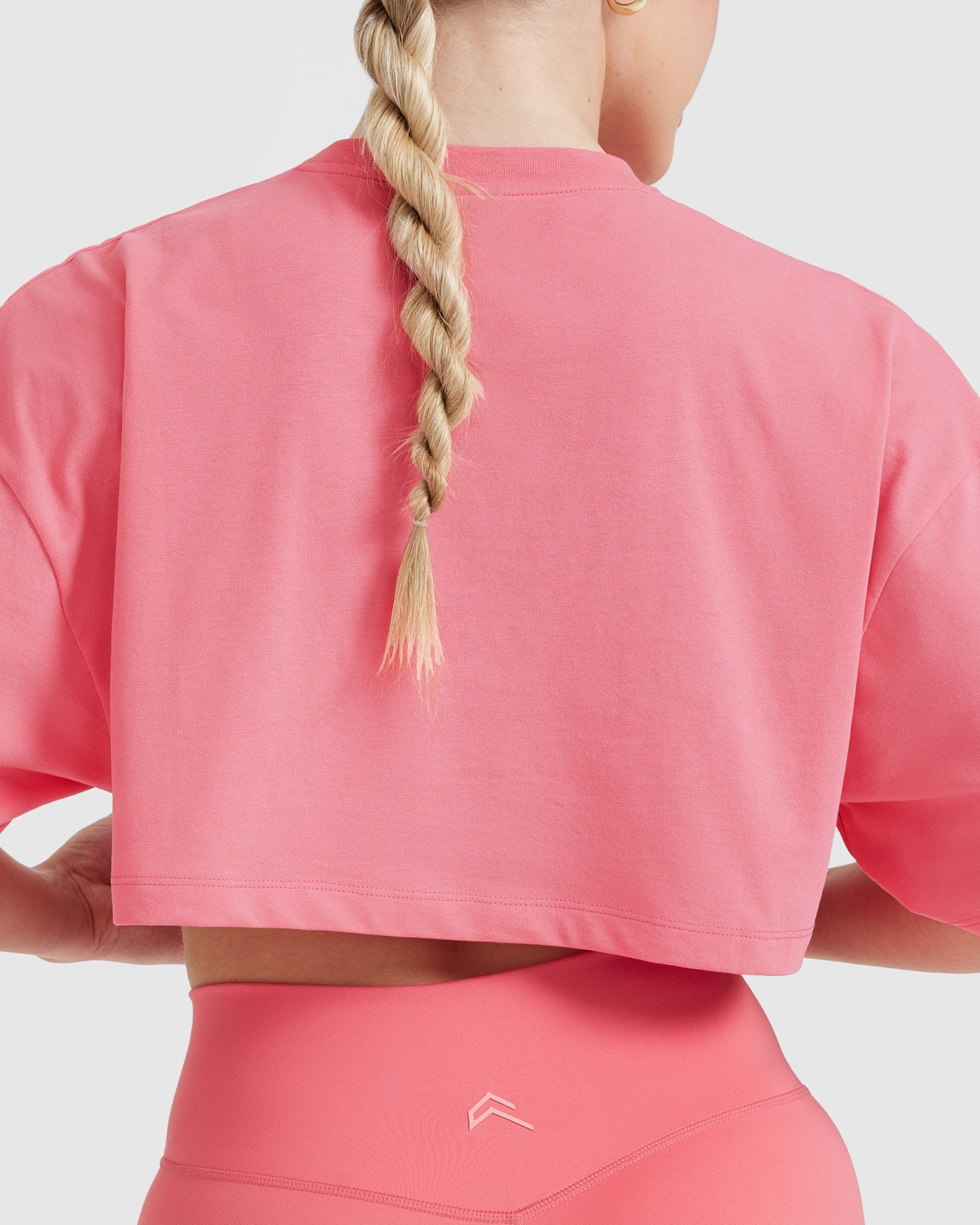Classic Relaxed Crop Lightweight T-Shirt | Washed Amplify Pink - Image 5