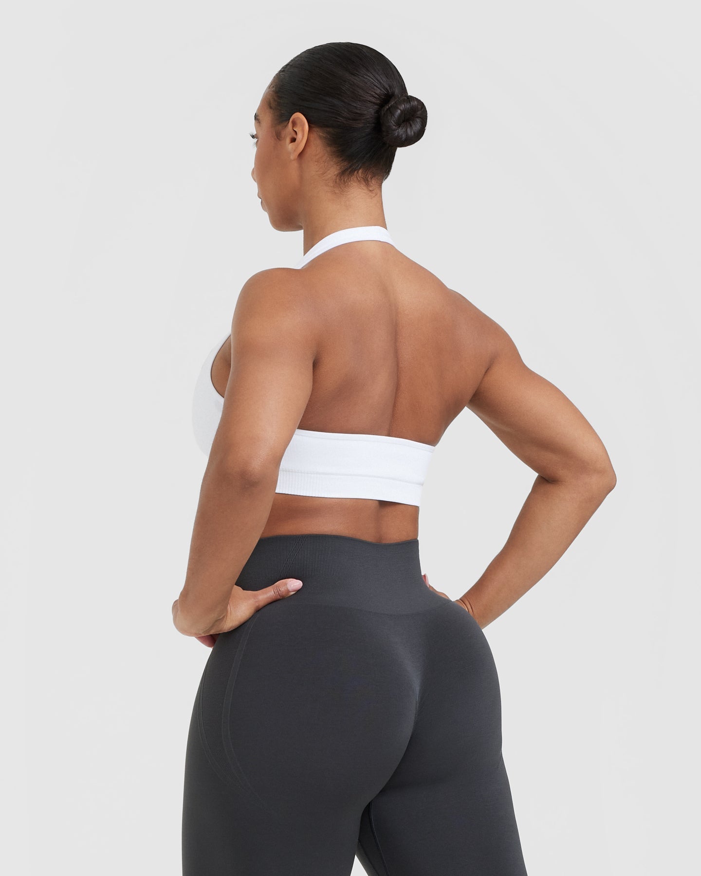 Classic Seamless 2.0 Halter Neck Bralette | White - Image 2